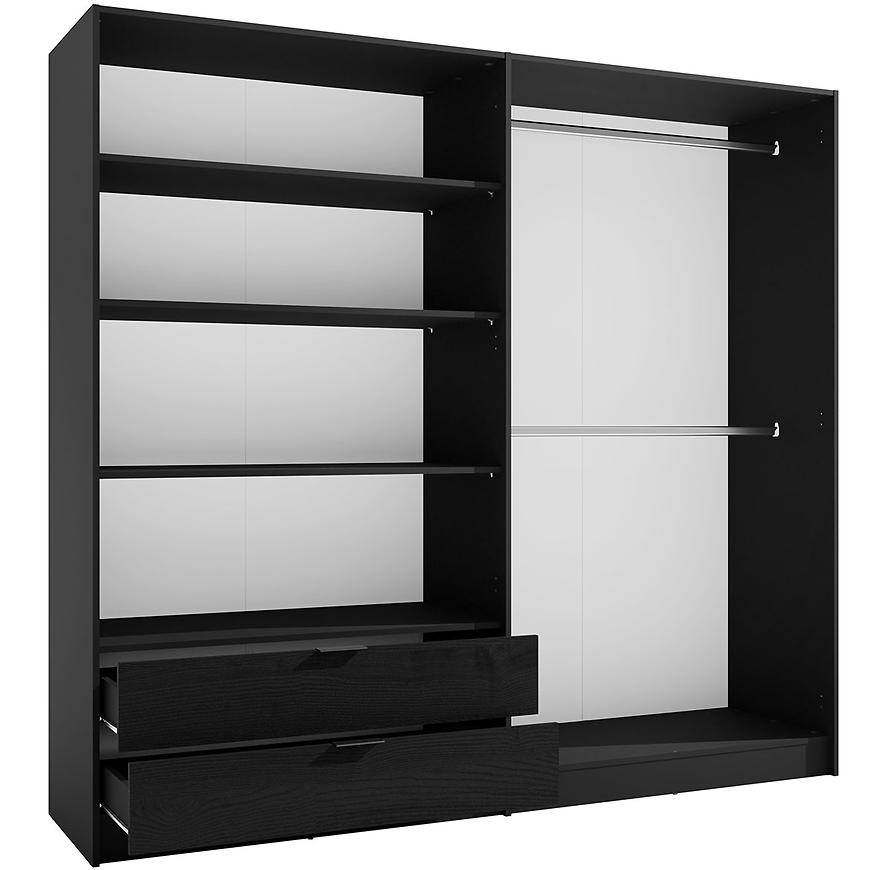 MO ULM 4D Wardrobe – Graphite / Artisan Oak