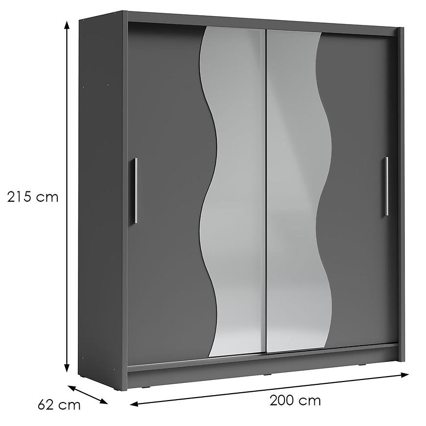 MO Bergamo I Wardrobe – 2D Grey Graphite