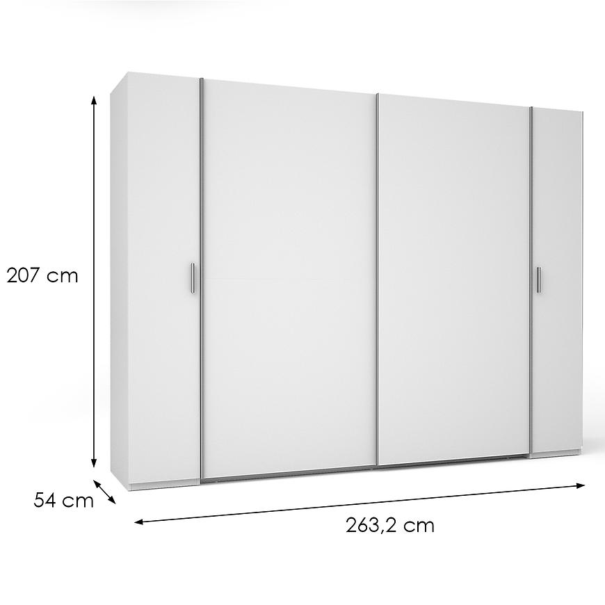 MO Store 4-Door Wardrobe with 6 Drawers – White