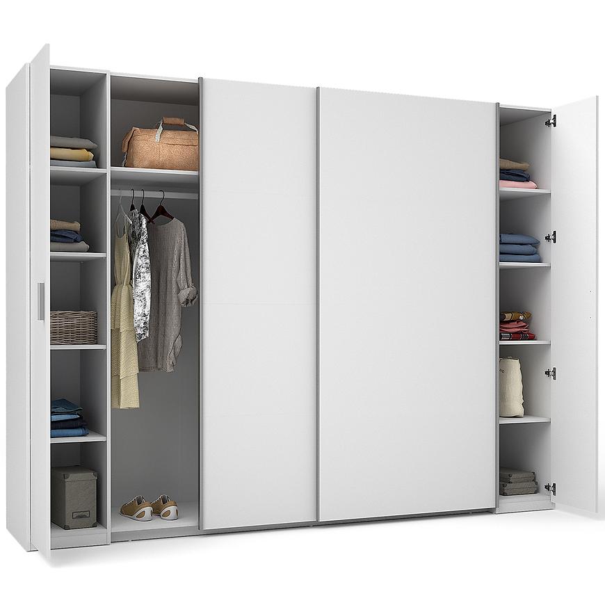 MO Store 4-Door Wardrobe with 6 Drawers – White