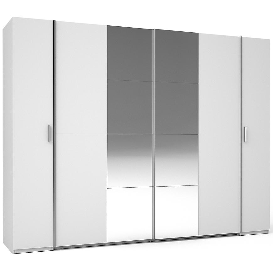 MO Store 4-Door Wardrobe with Mirror – White