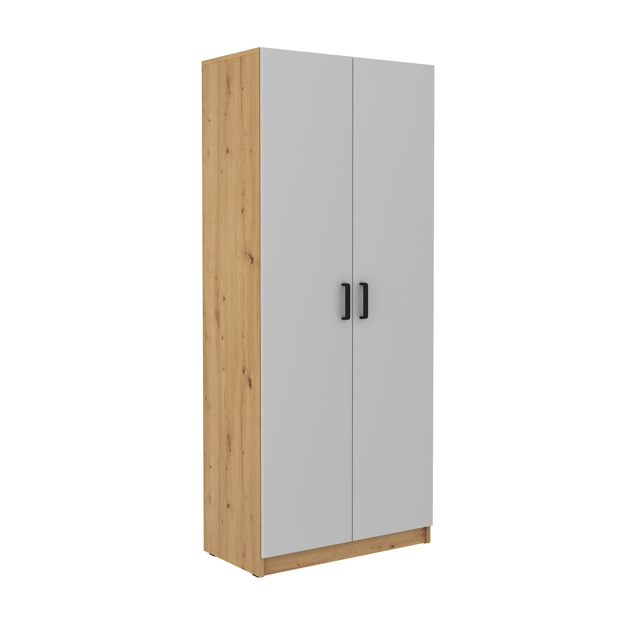 LE Malta 111 2F Wardrobe in Light Grey & Artisan Oak