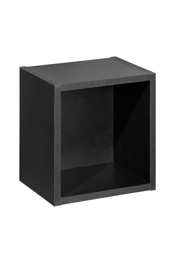Nova Black Qubik Wandregal offen – Schwarz Matt, 27 cm