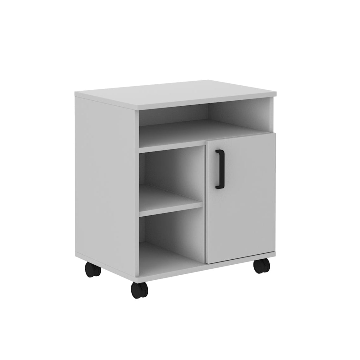 LE Malta 230 1F Low Mobile Pedestal in Light Grey