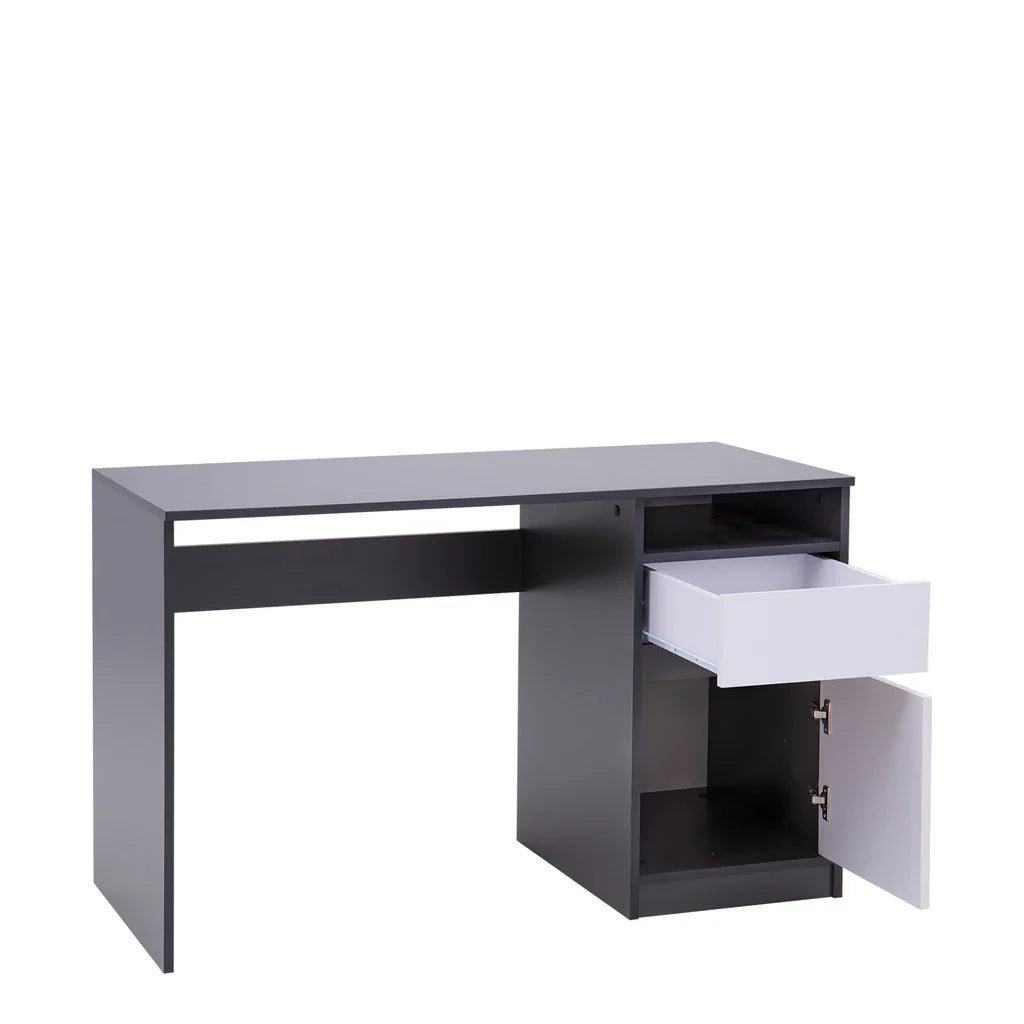 MO Billa Desk with Cabinet and Drawer – Graphite