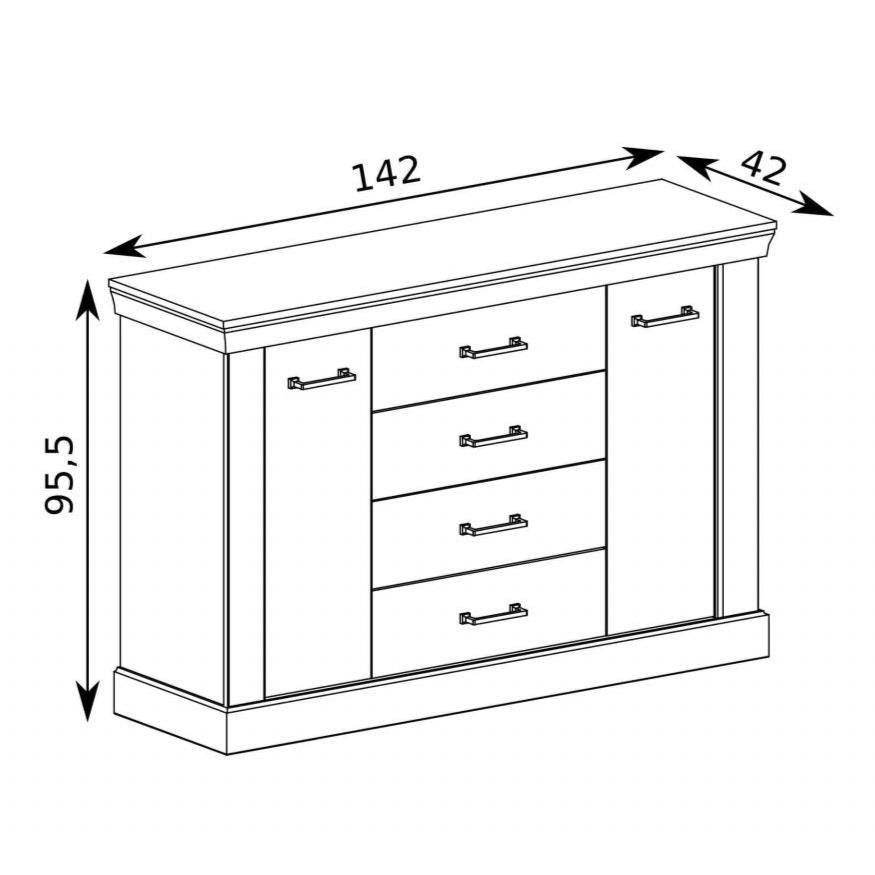 S-Antica Sideboard Gold Kraft A-1