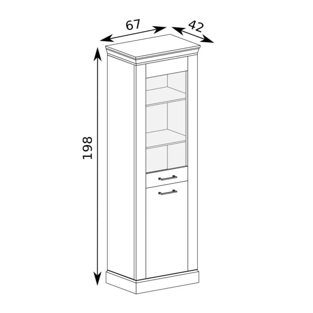 S-Antica Display Cabinet Light Ash A-11