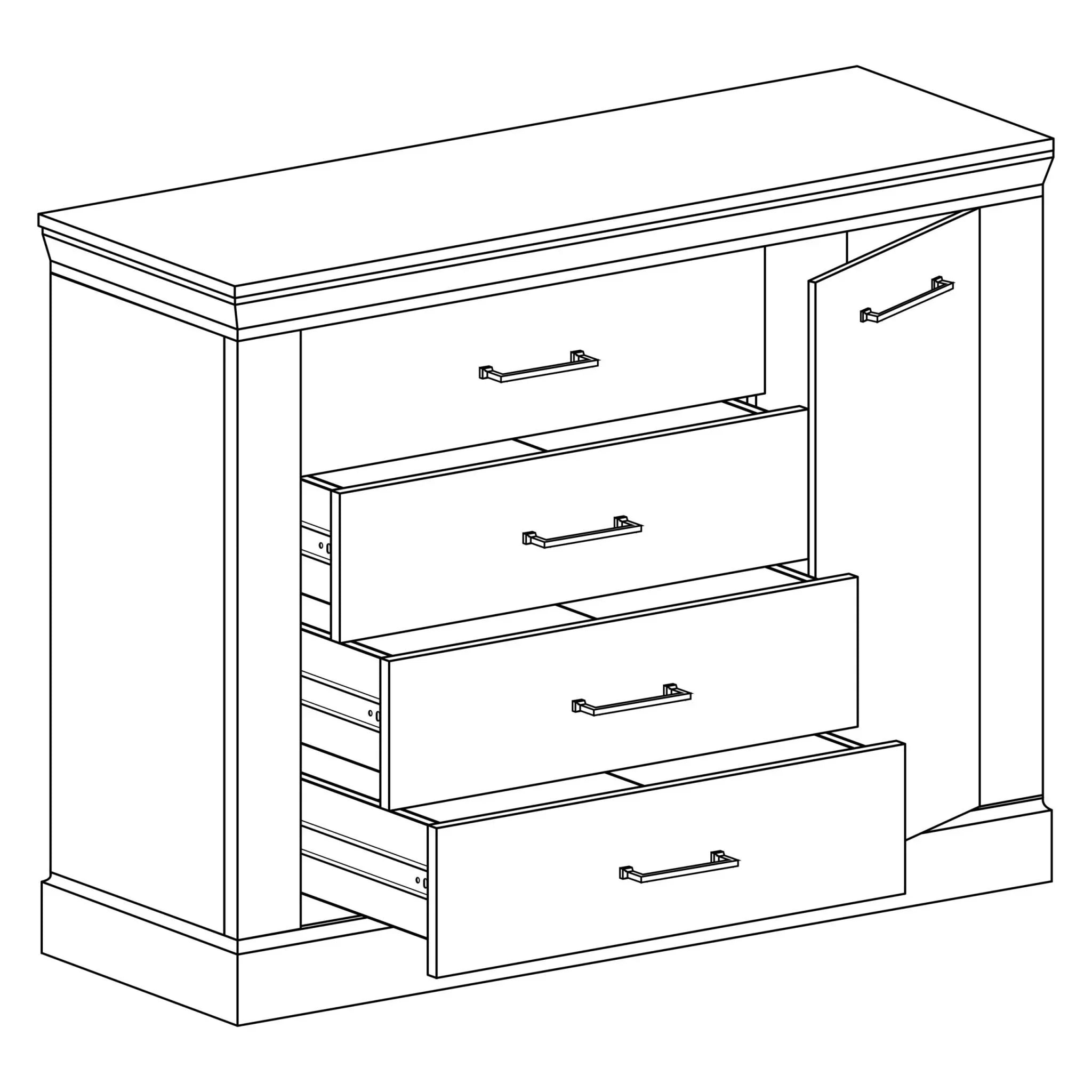 S-Antica Chest of Drawers Light Oak A-2
