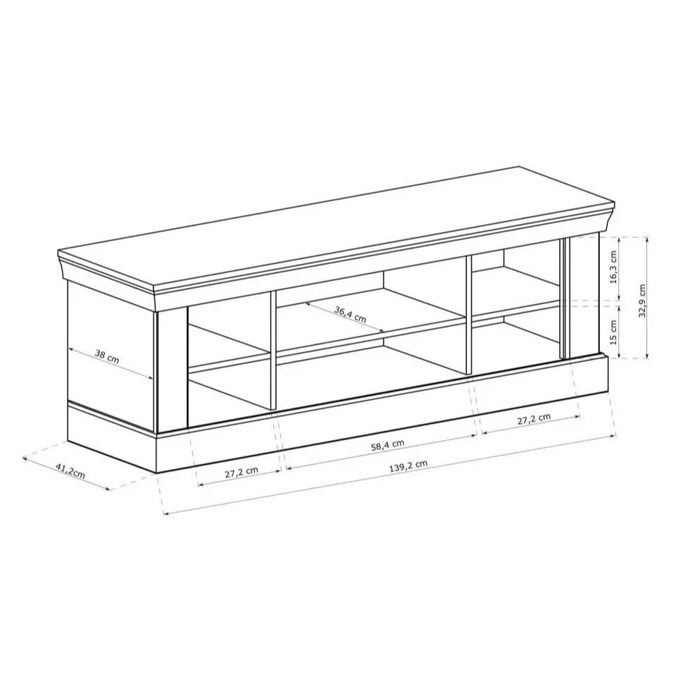 S-Antica TV Cabinet Light Ash A-4