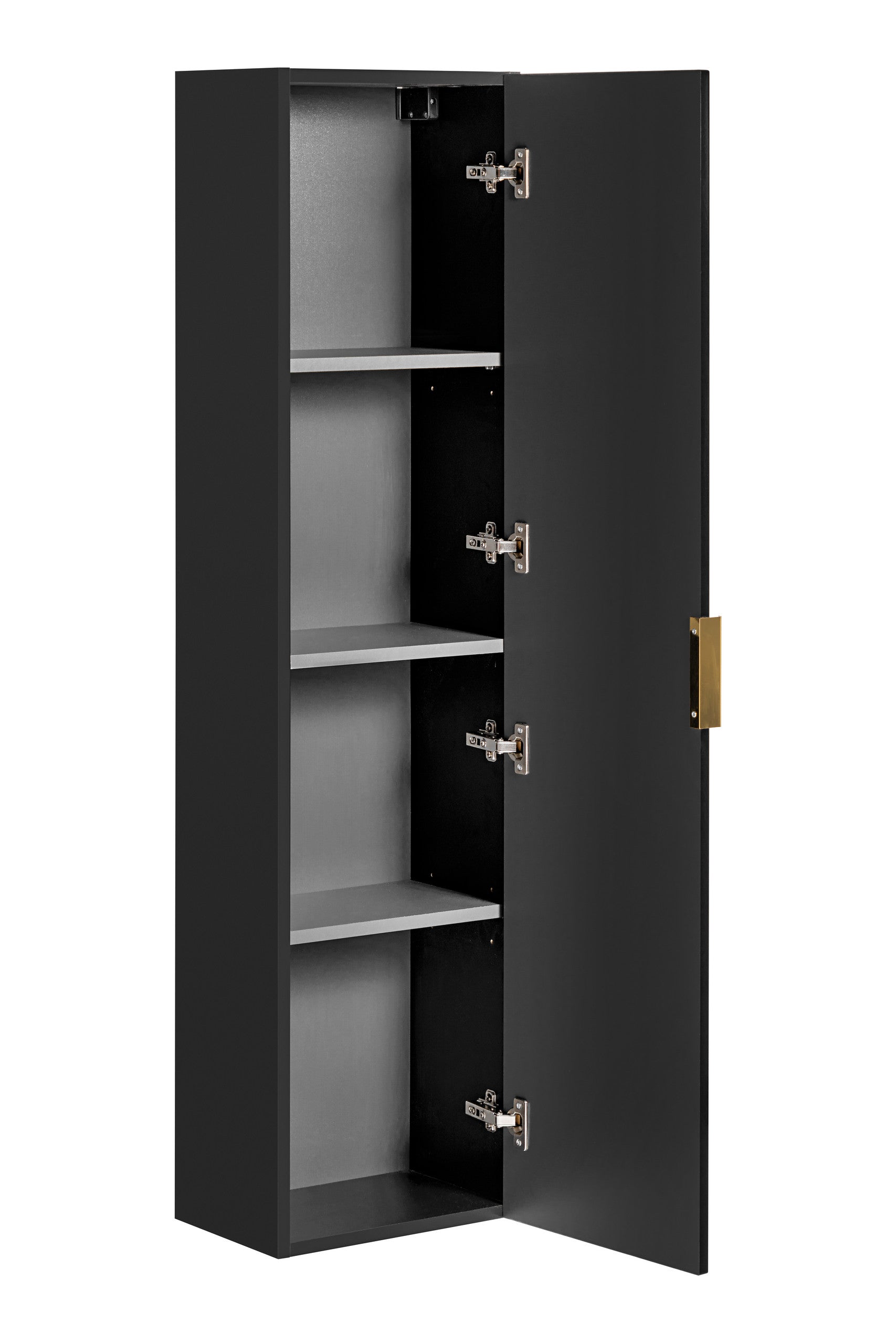 Adel Schwarzes Badezimmer mit Hochschrank Smile 80 cm SET-ADB B