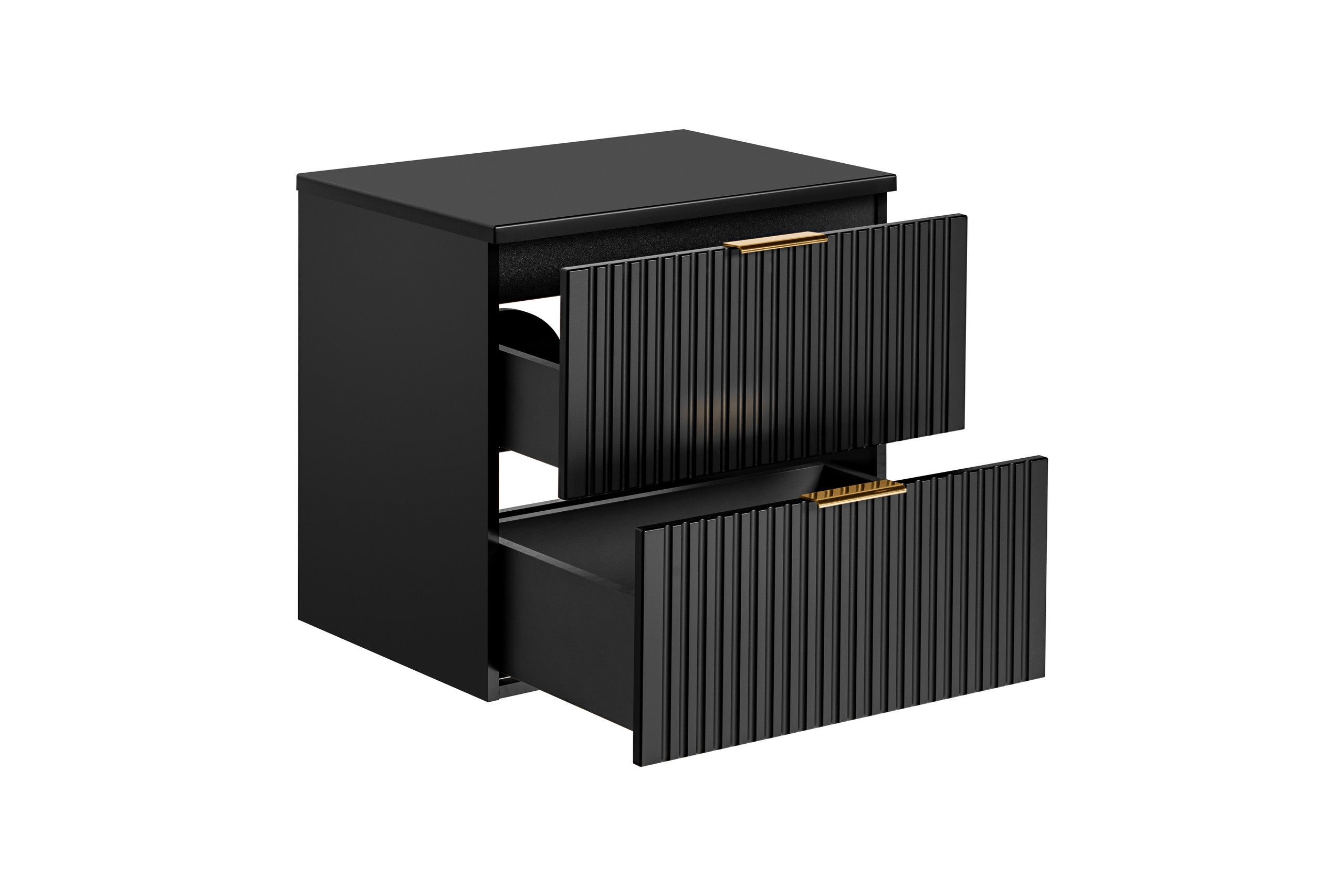 Adel Schwarzes Badezimmer mit Hochschrank Smile 60 cm SET-ADB B