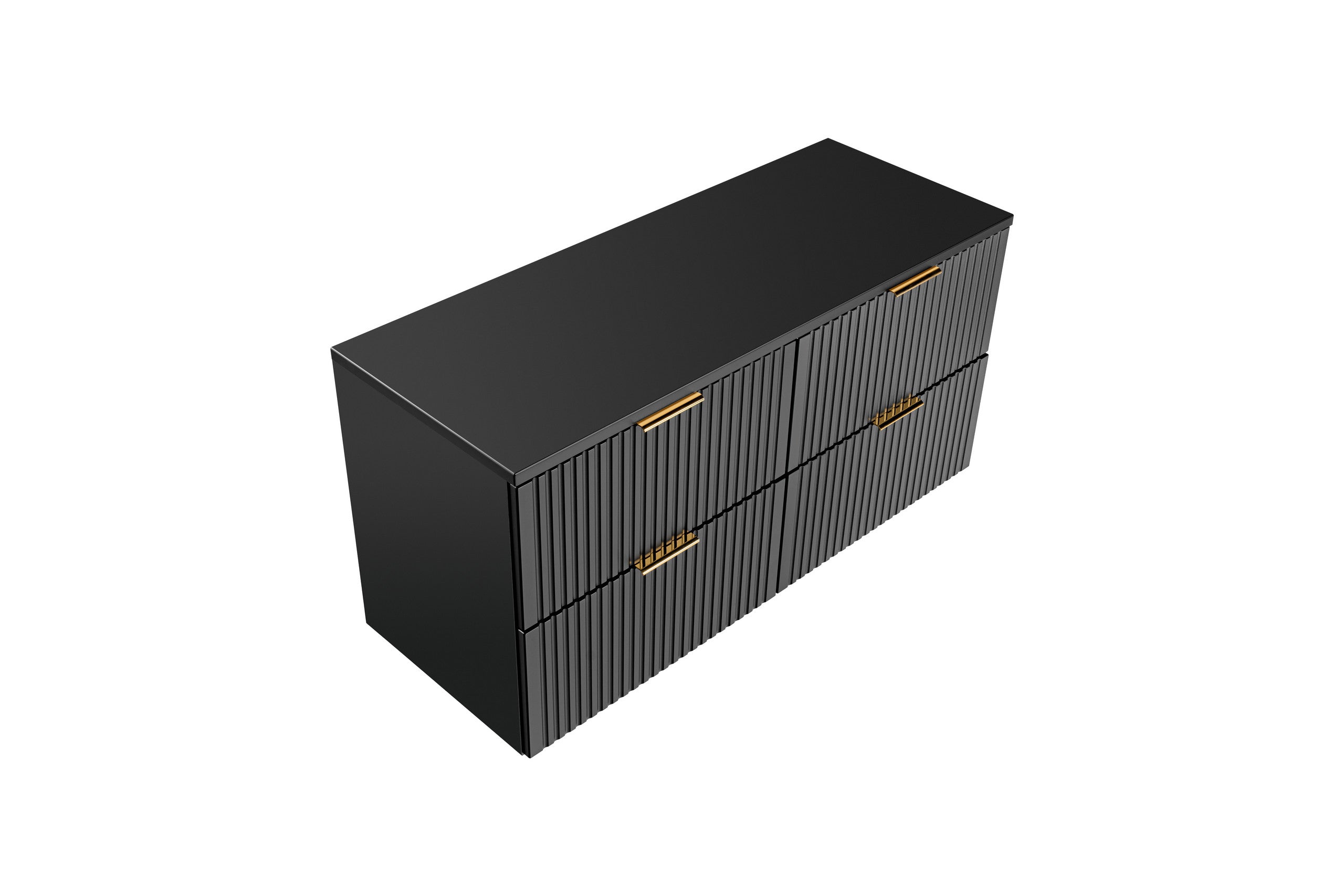 Adel Schwarzes Badezimmer mit Hochschrank Smile 120 cm SET-ADB B