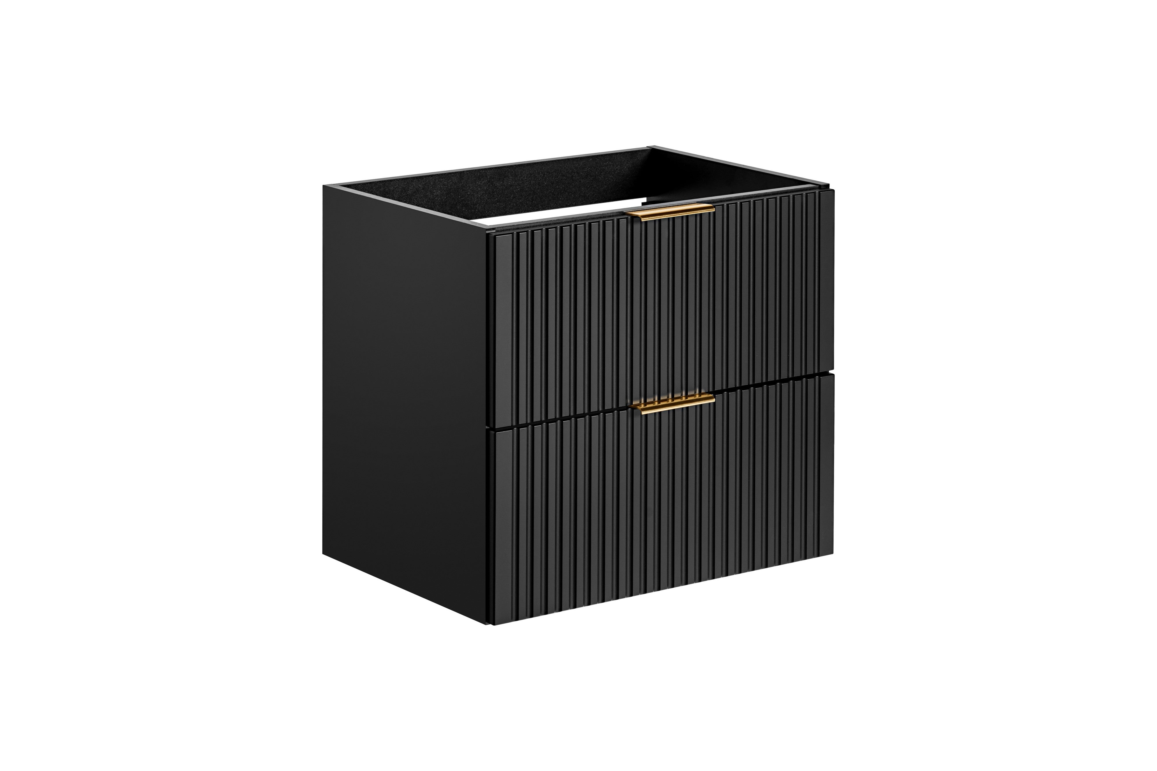 Adel Schwarzes Badezimmer mit Hochschrank Smile 120 cm SET-ADB B