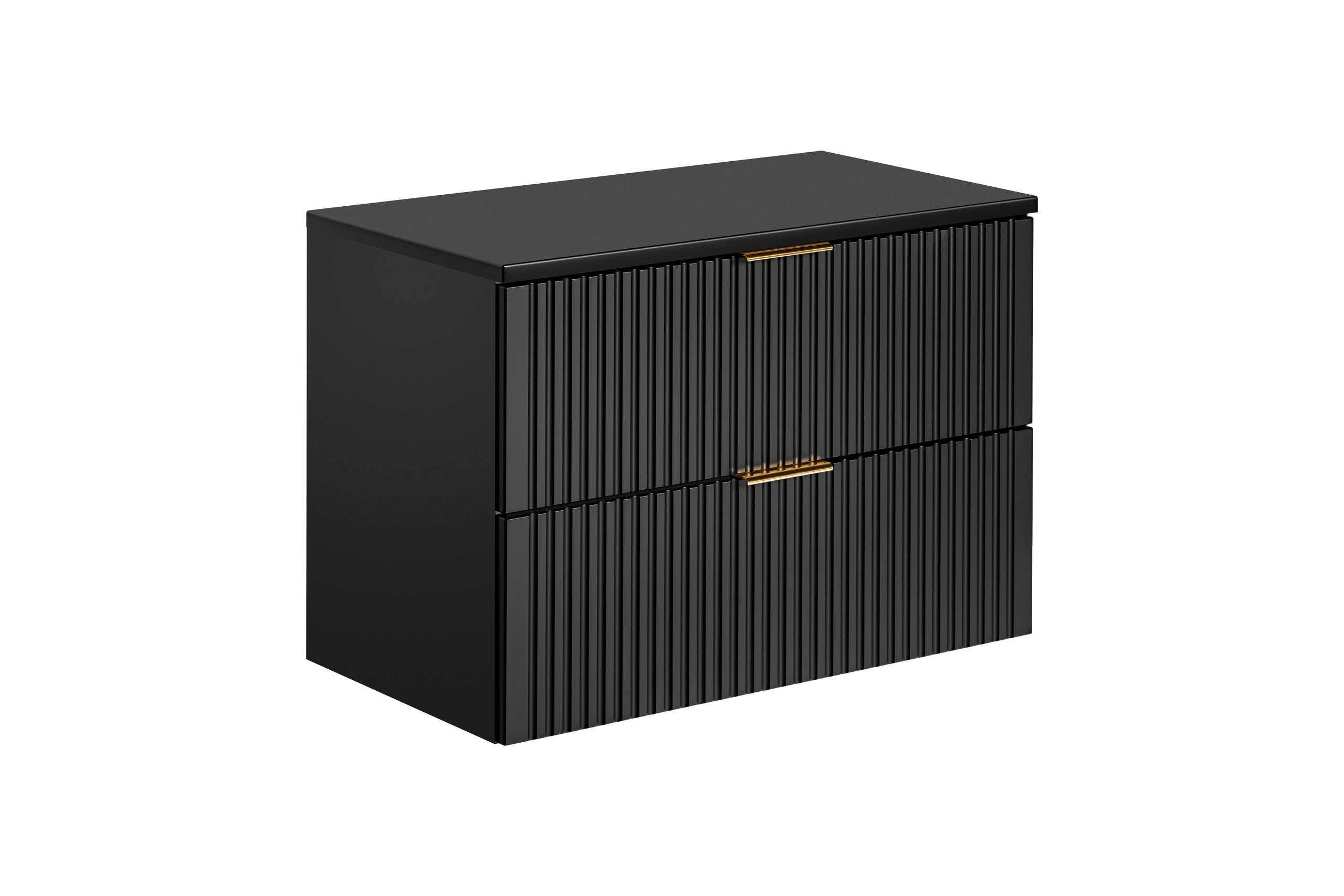 Adel Schwarzes Badezimmer mit Hochschrank Smile 80 cm SET-ADB B