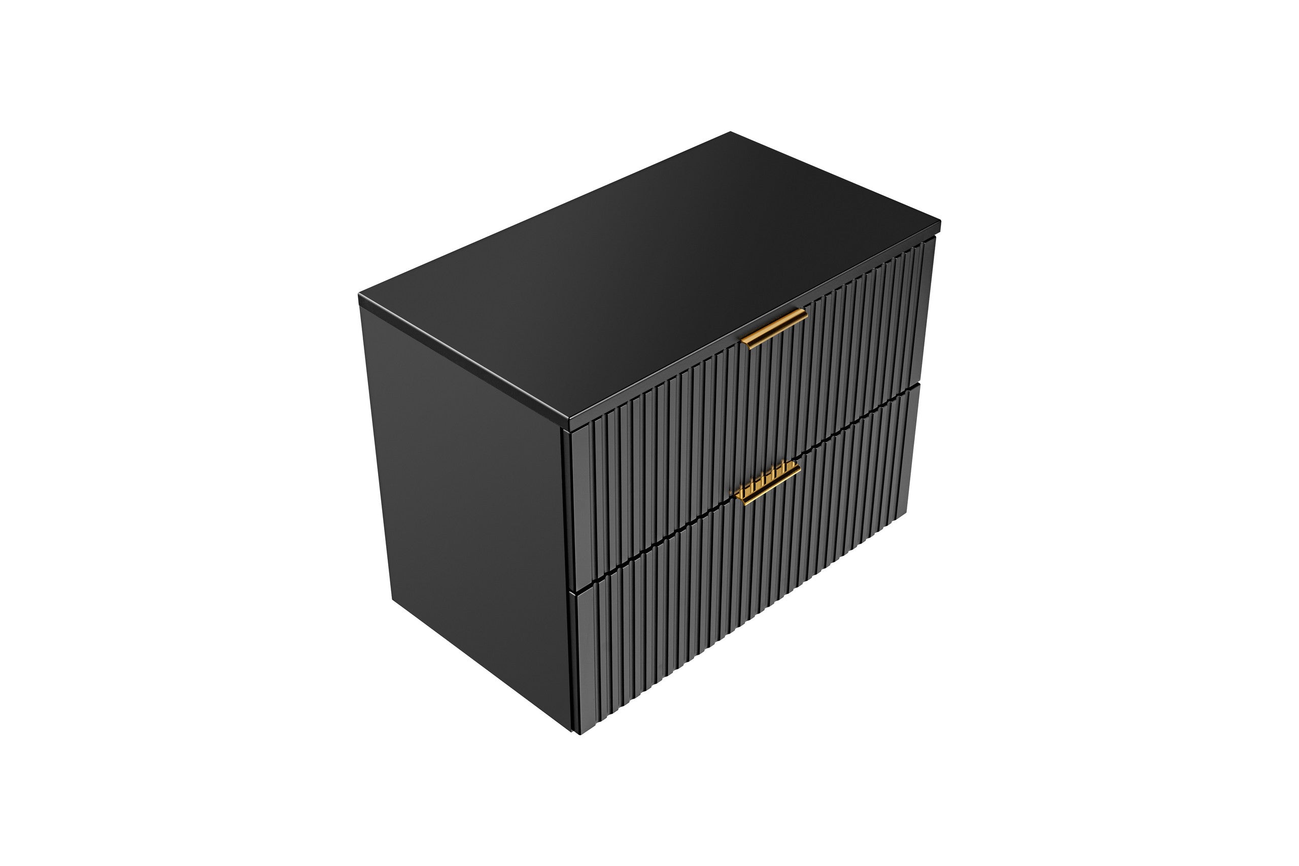Adel Schwarzes Badezimmer mit Hochschrank Smile 80 cm SET-ADB B