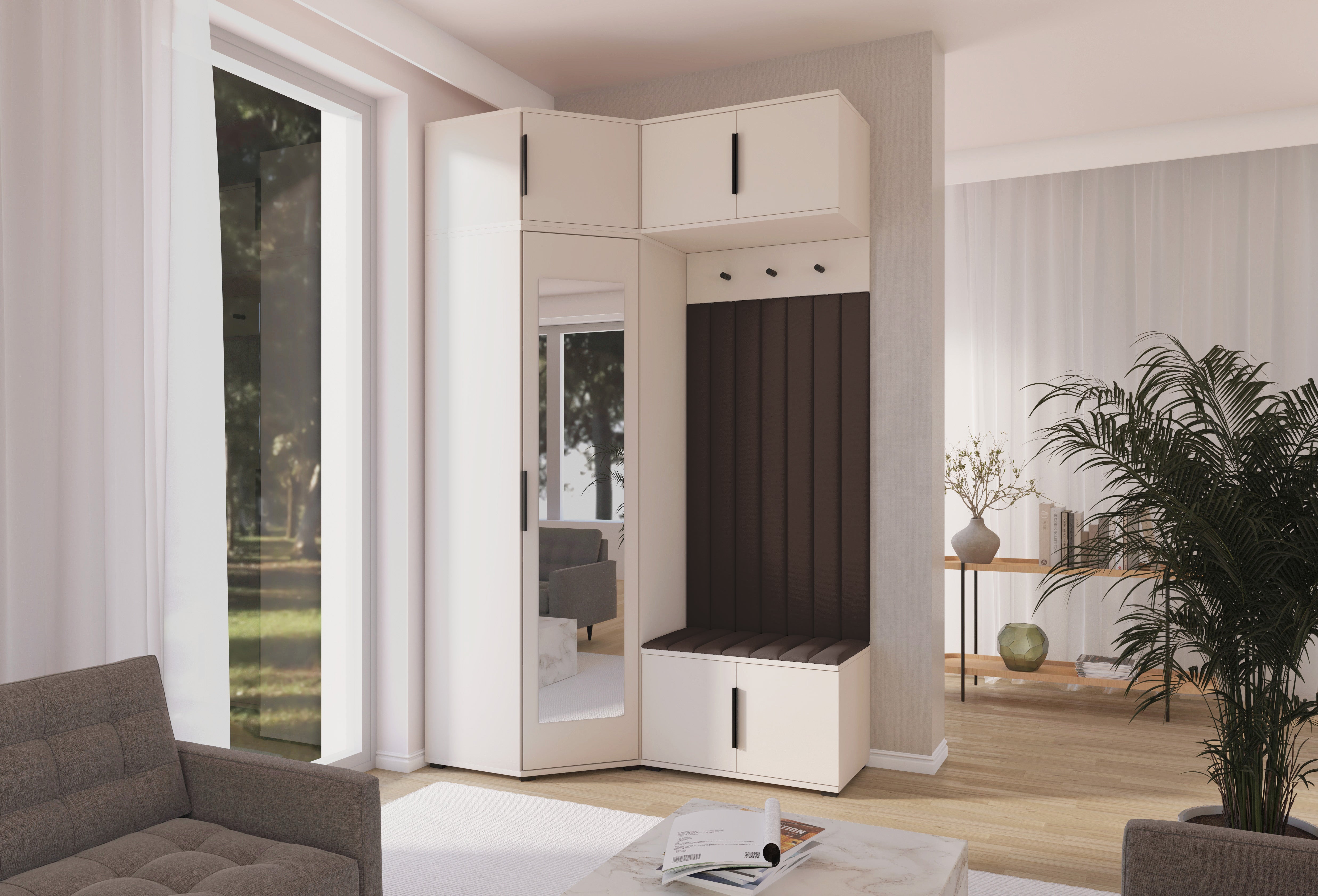 PK Bianco 23 Flurschrank-Set - Gepolsterte Paneele in verschiedenen Farben