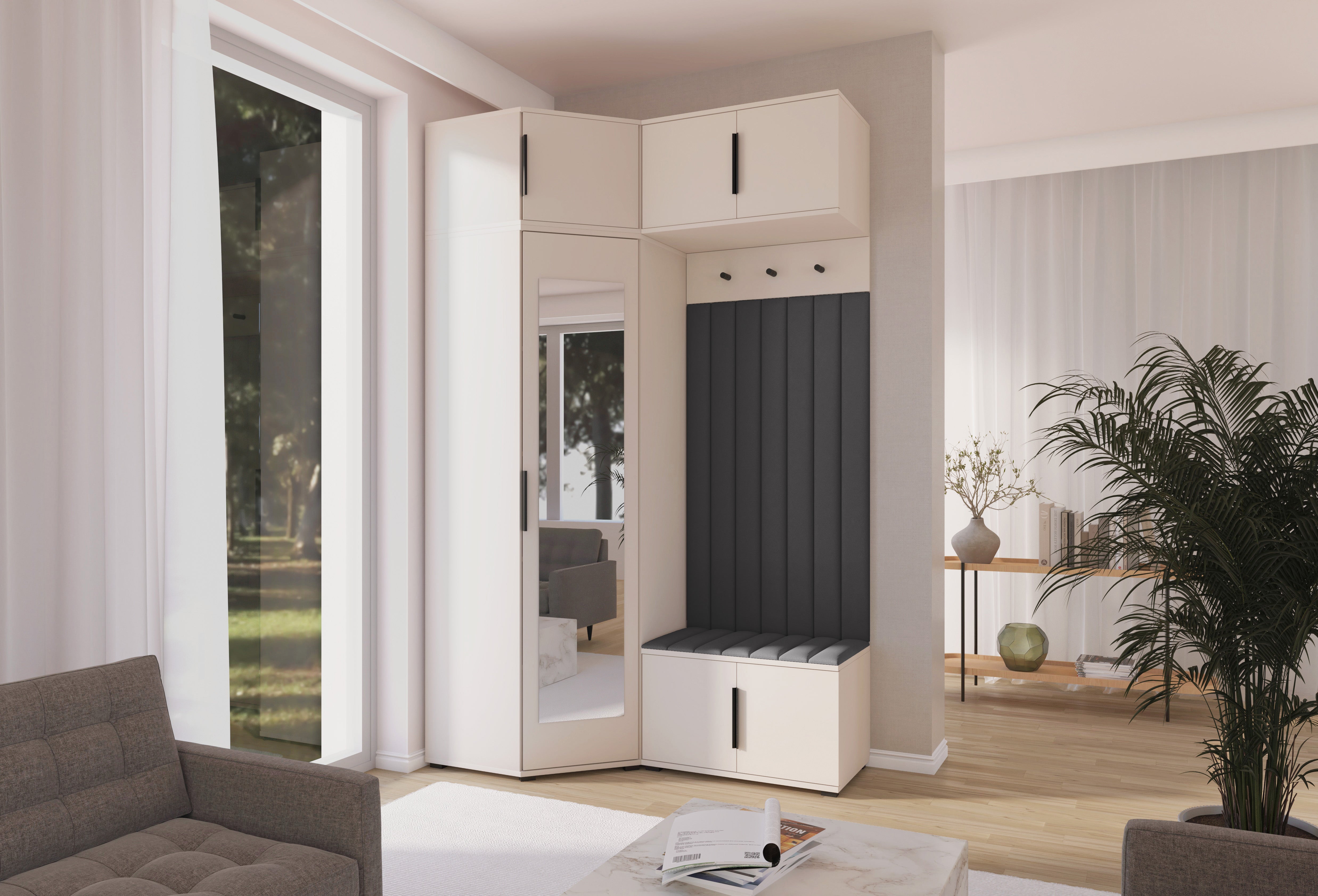 PK Bianco 23 Flurschrank-Set - Gepolsterte Paneele in verschiedenen Farben