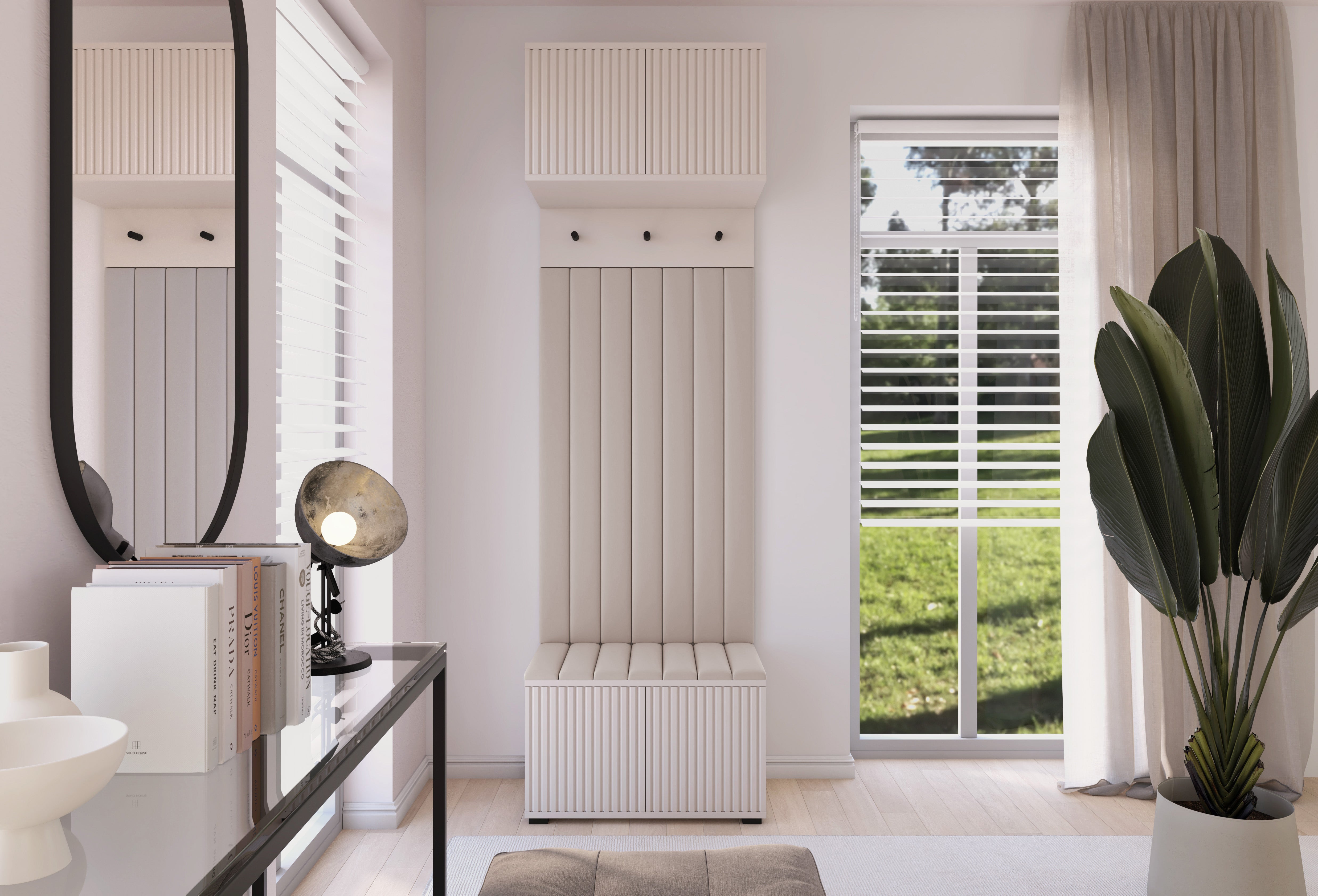 PK Rayo 5 Hallway Wardrobe - Upholstered Panels in Various Colours