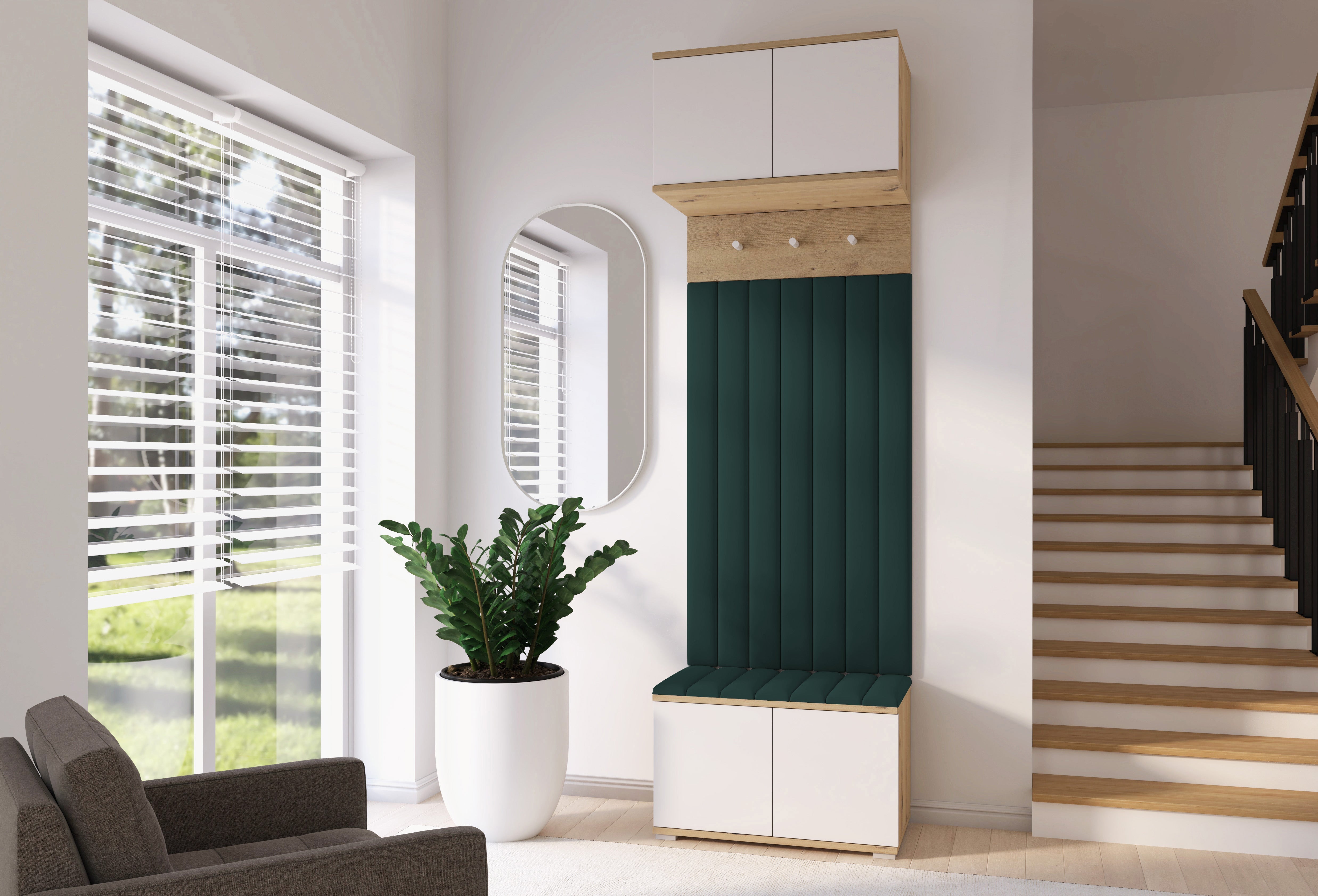 PK Sevilla 11 Hallway Wardrobe - Upholstered Panels in Various Colours