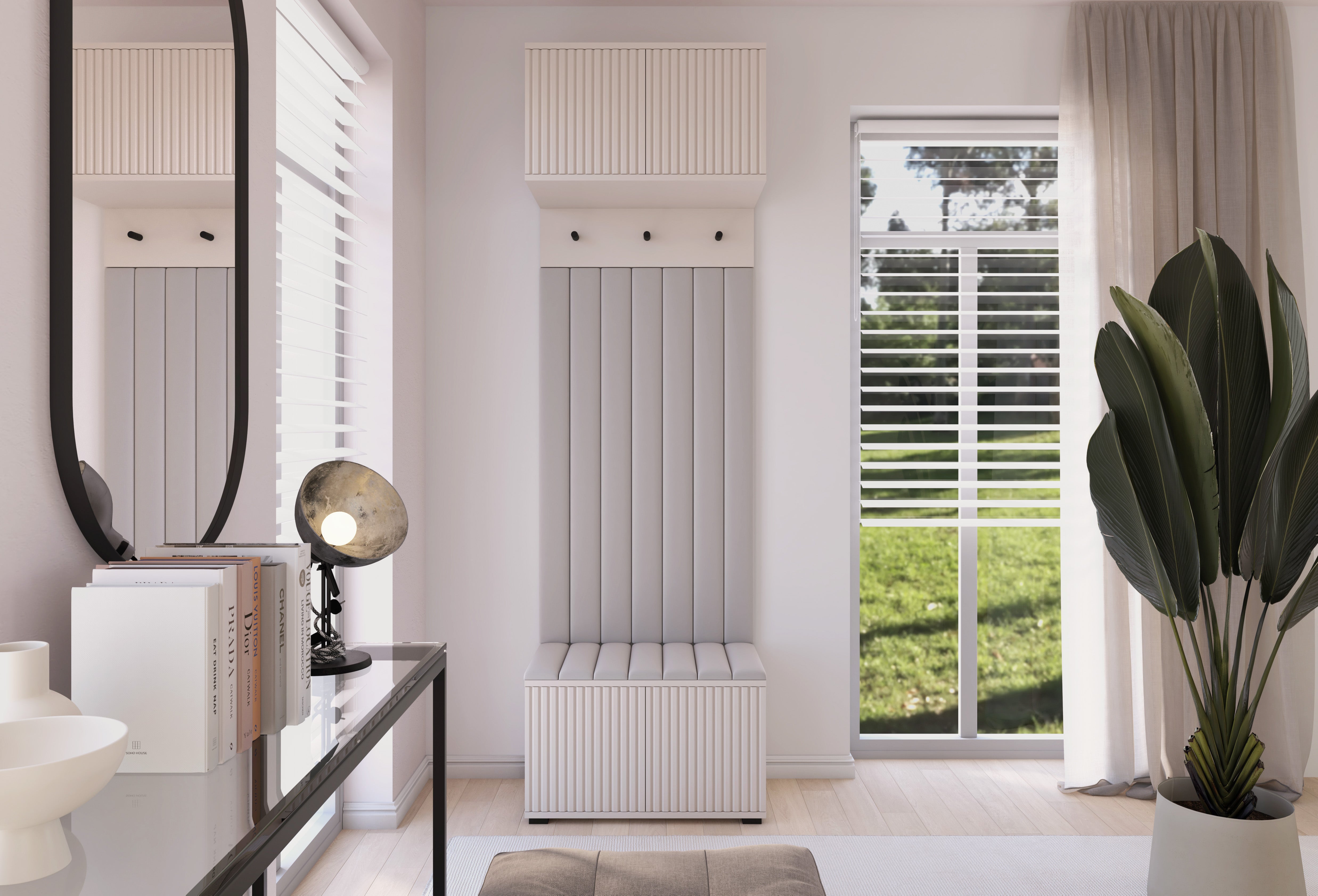 PK Rayo 5 Hallway Wardrobe - Upholstered Panels in Various Colours