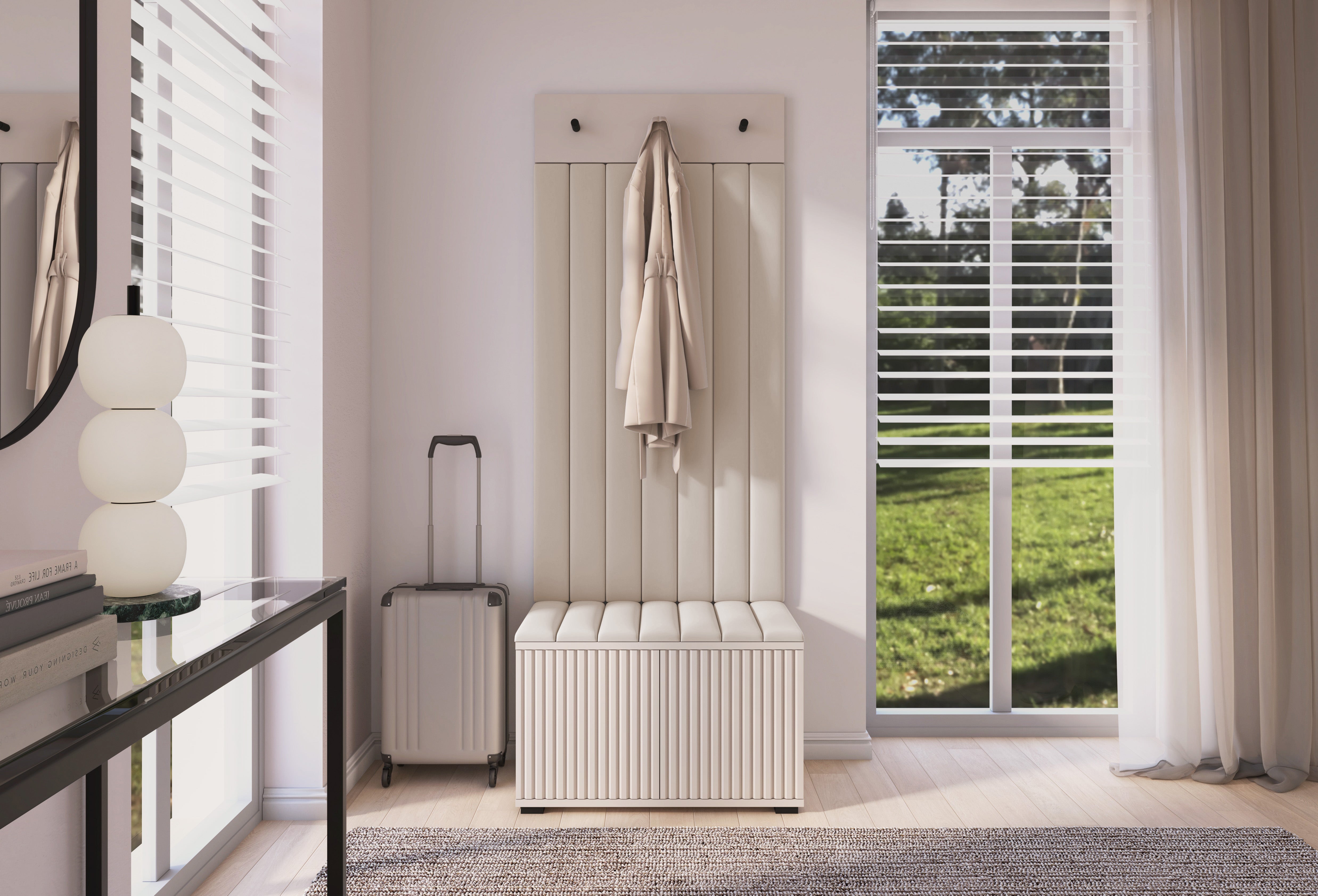 PK Rayo 6 Hallway Wardrobe - Upholstered Panels in Various Colours