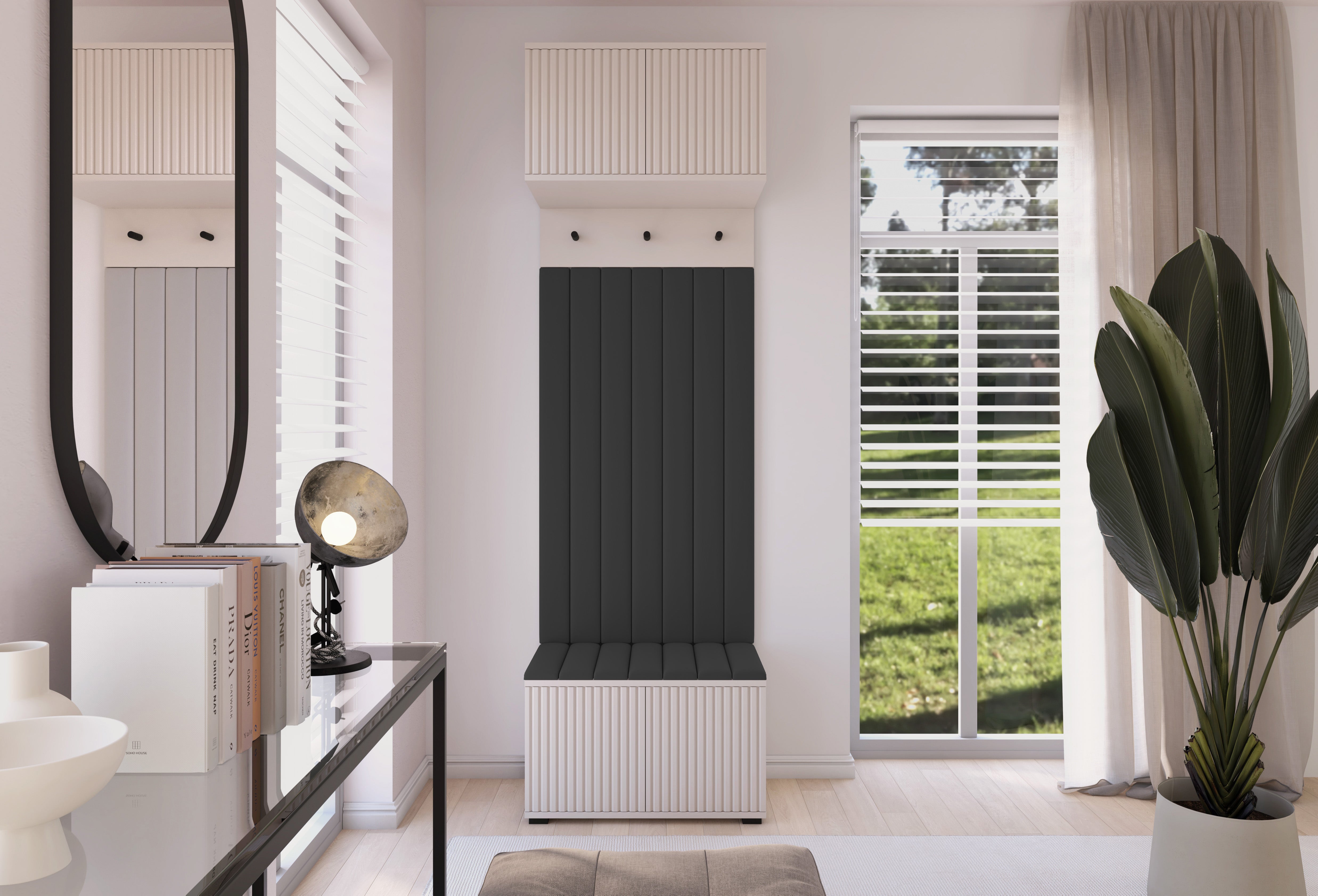 PK Rayo 5 Hallway Wardrobe - Upholstered Panels in Various Colours