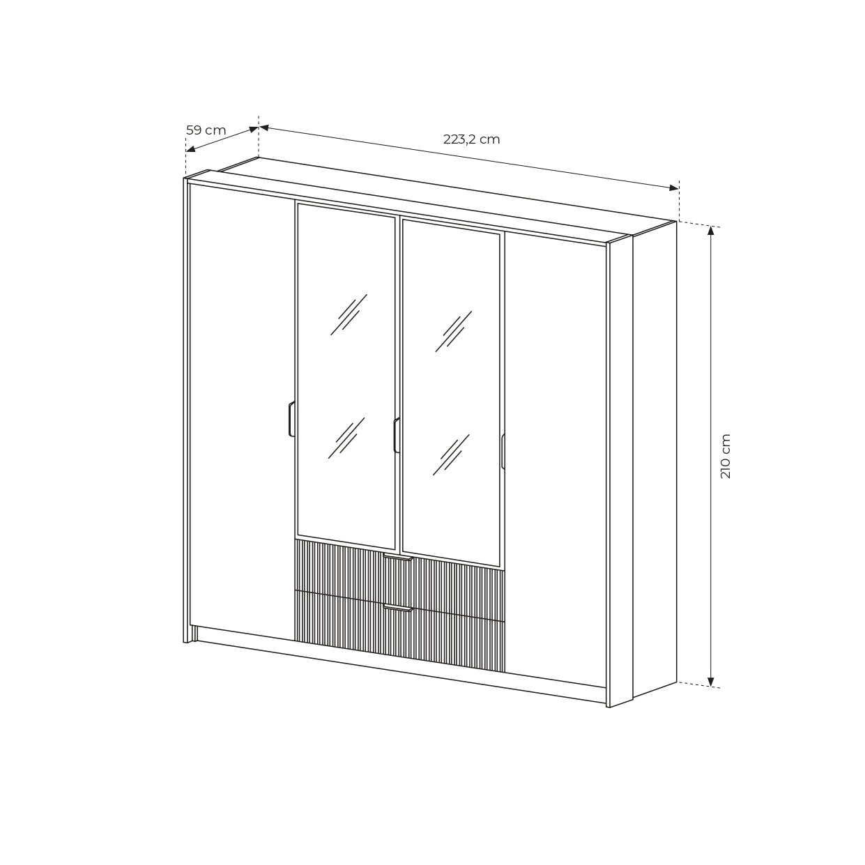 Lask Baltic – 4-Door Wardrobe