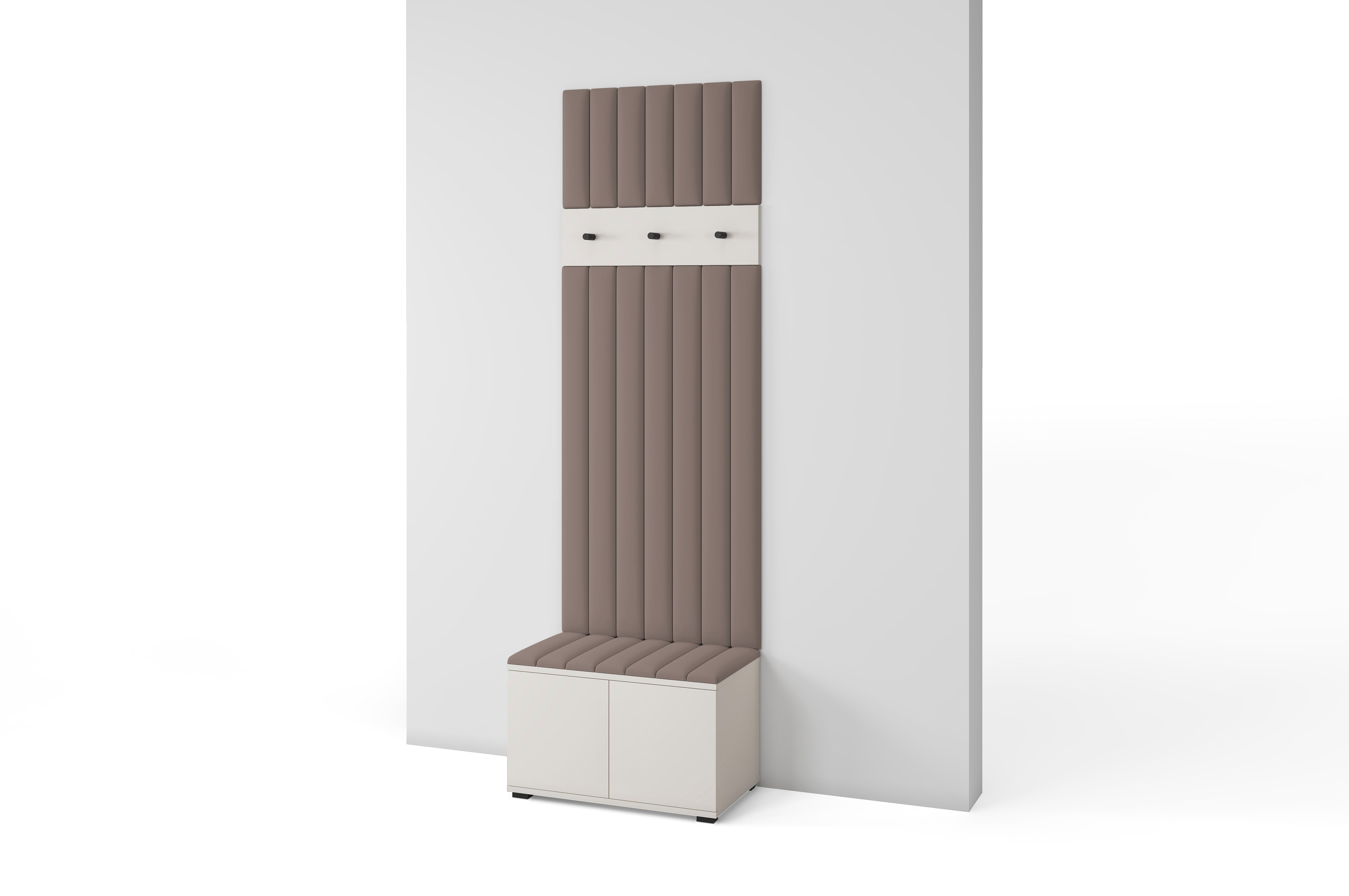 PK Bianco 16 Hallway Wardrobe Set - Upholstered Panels in Various Colours