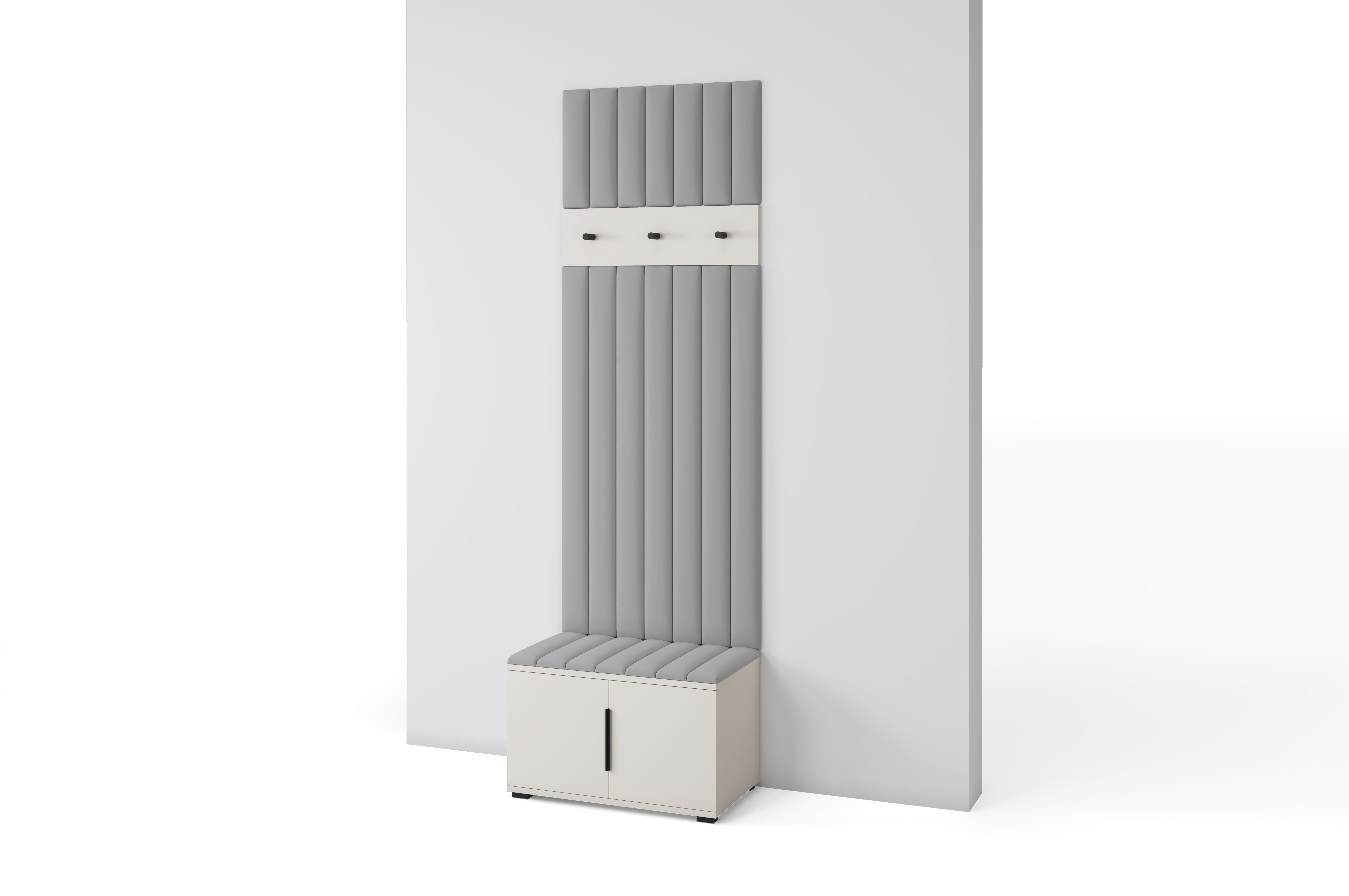 PK Bianco 16 Hallway Wardrobe Set - Upholstered Panels in Various Colours