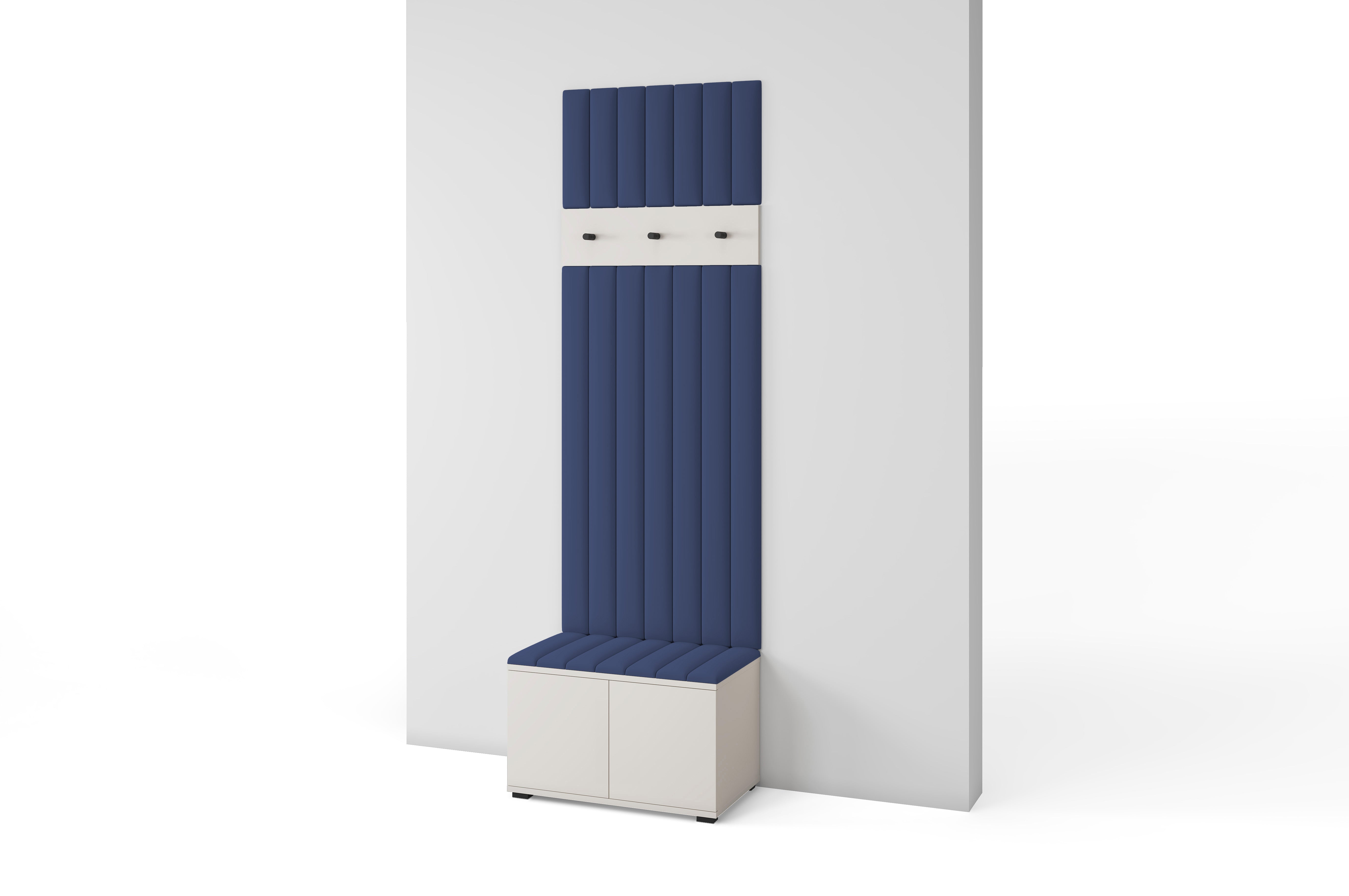 PK Bianco 16 Hallway Wardrobe Set - Upholstered Panels in Various Colours