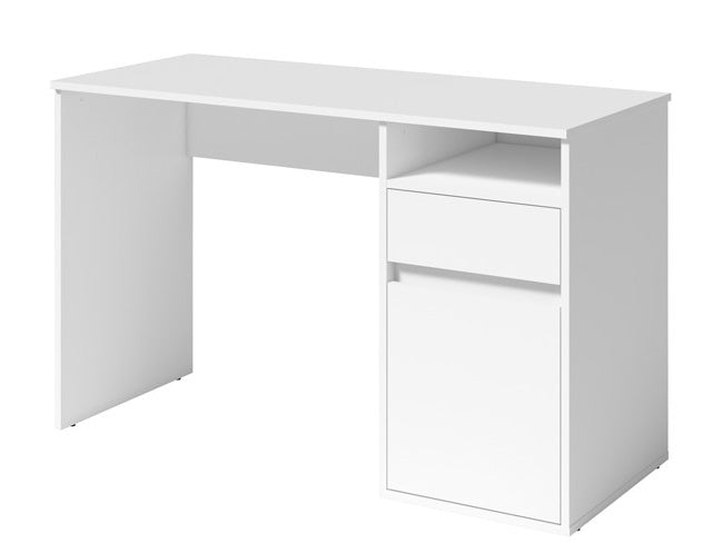 MO Billa Desk with Cabinet and Drawer – White