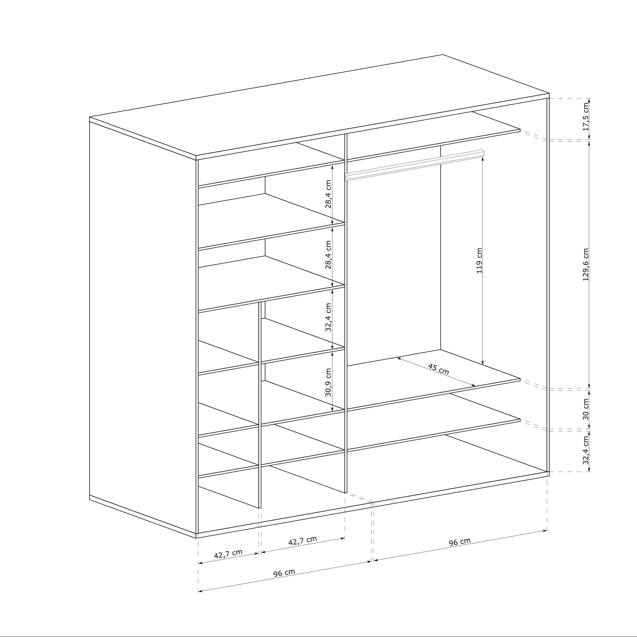 S-Cali Kleiderschrank C-15