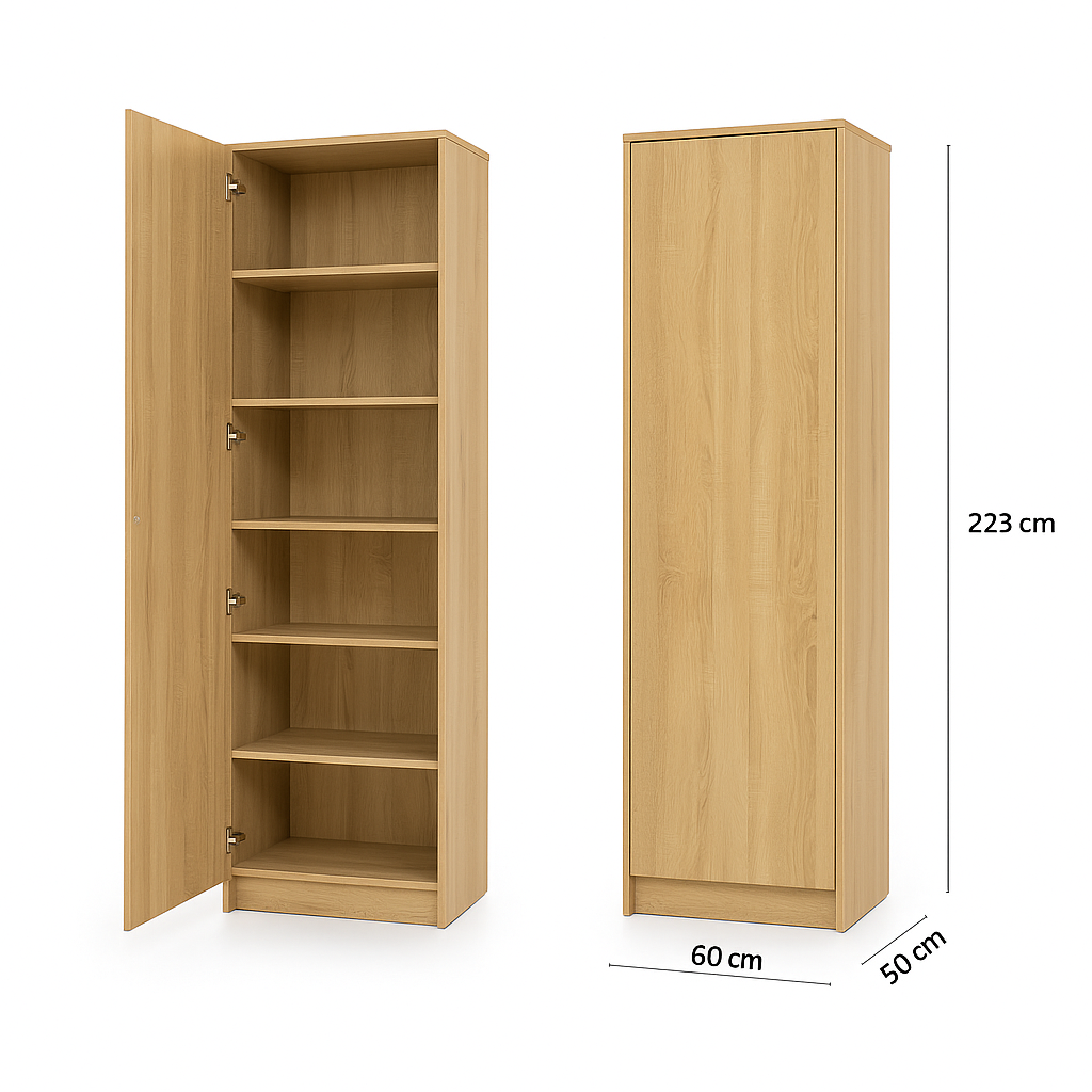 Customizable Genius COMFORT Murphy Bed Furniture Set 160 × 200 cm – Oiled Oak