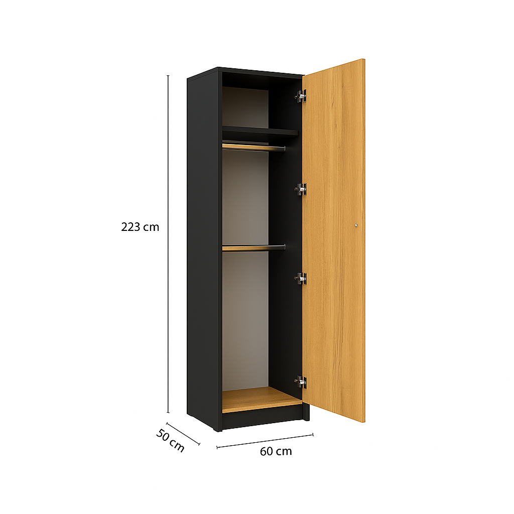 Genius Wardrobe with Double Hanging Rail and Shelf