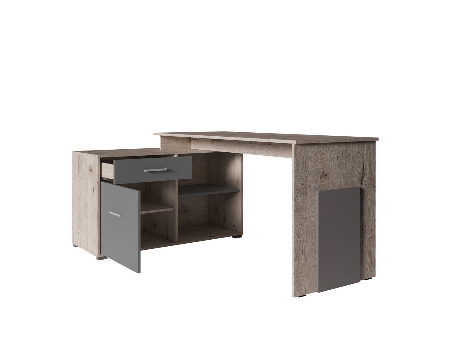 MO Como 60 Desk – Wellington Oak / Graphite