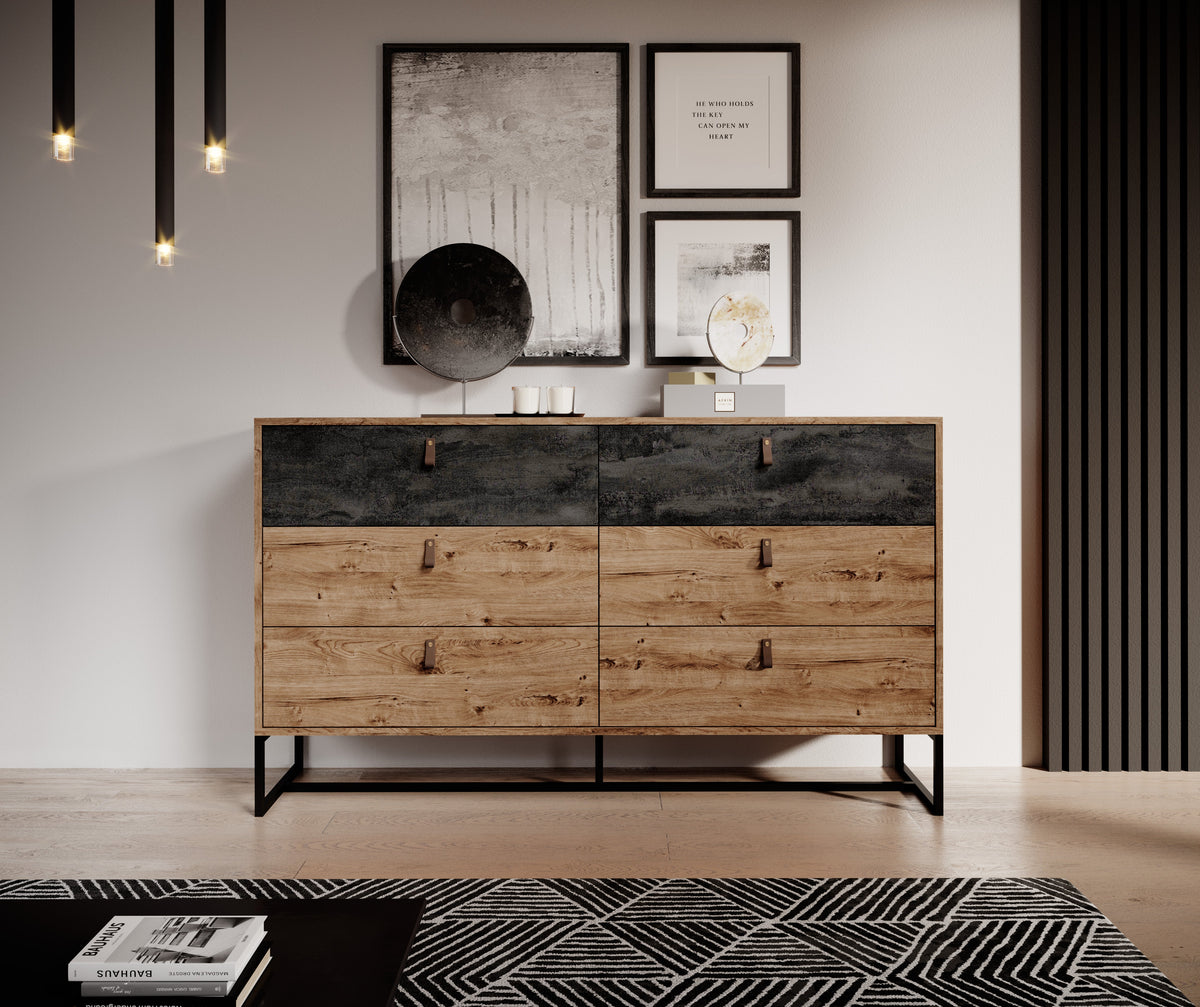 Dark Dresser 154 - Schrank mit sechs Schubladen
