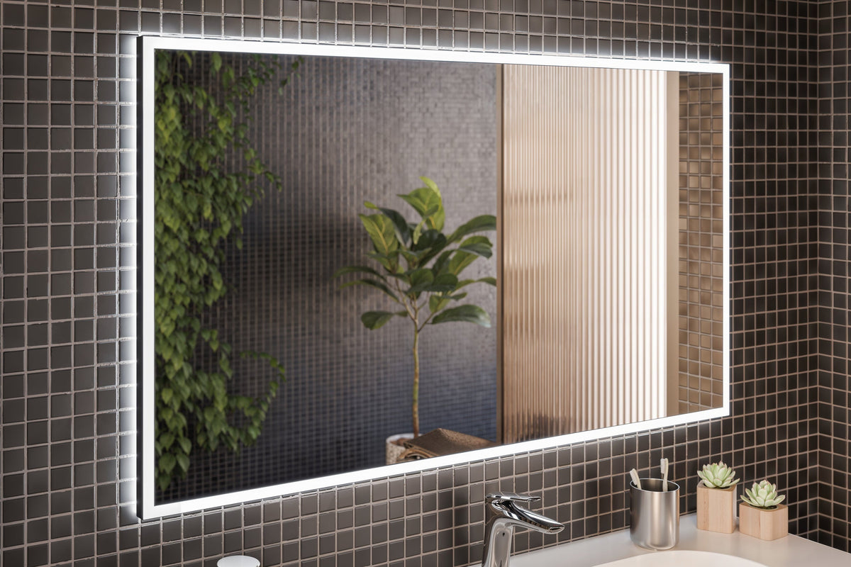 Alice Spiegel LED 120 – Graphit, 68 x 123 cm