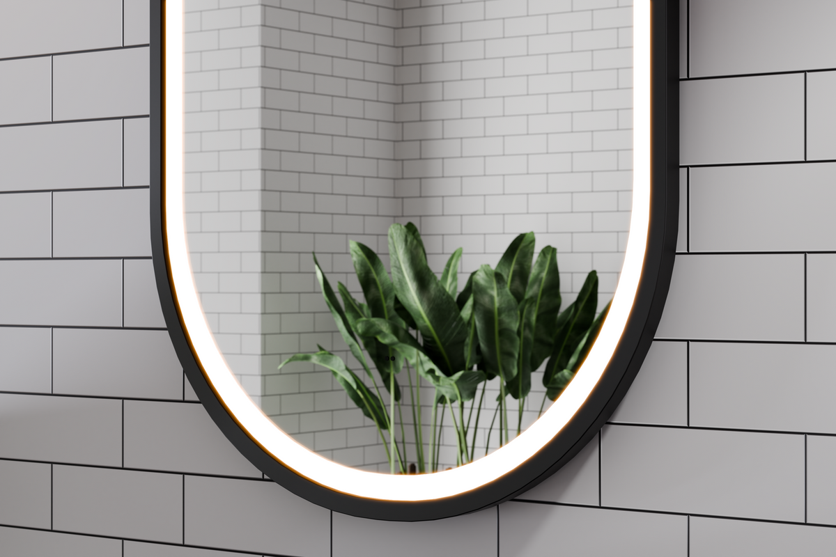 Apollo 2 Black LED-Spiegel – 50 x 90 cm