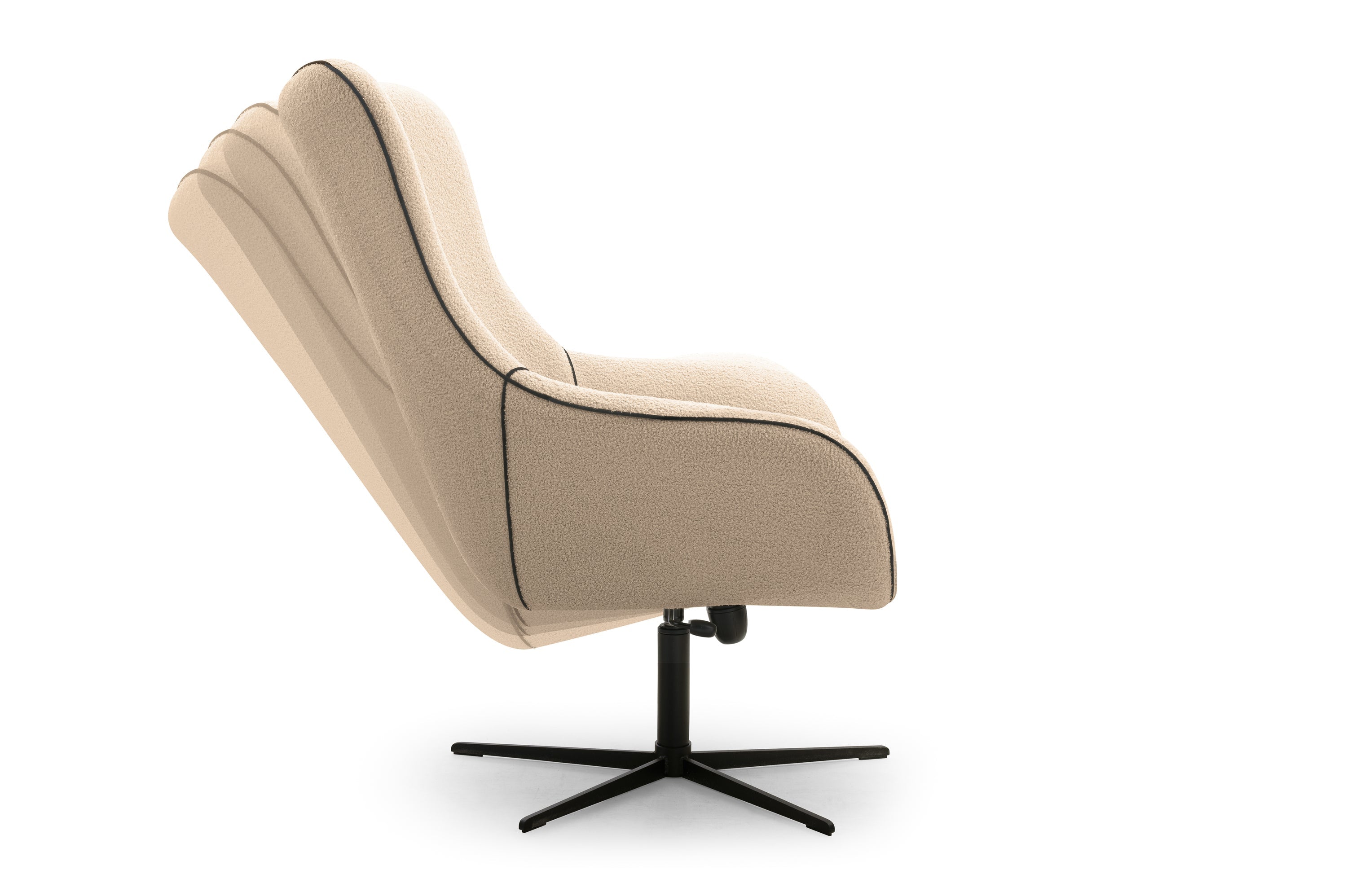 Lask ELIS Swivel Armchair – 88 x 88–106 cm