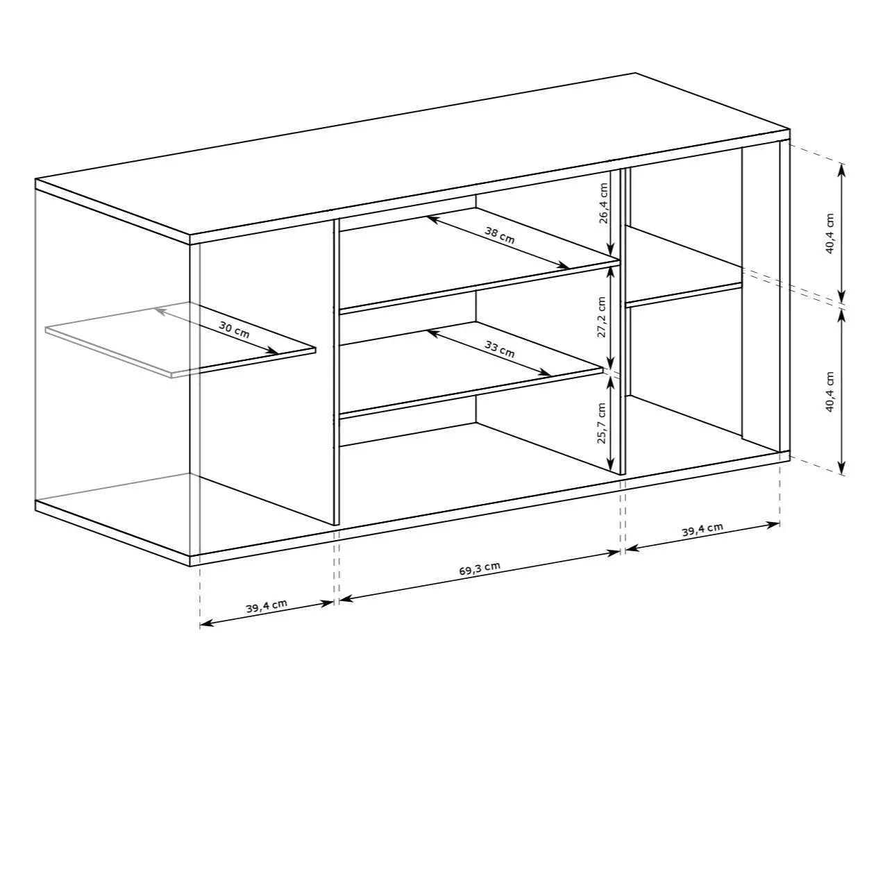Modern Chest of Drawers with Displat J-Fonti F-4