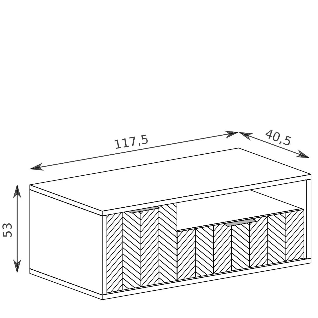 Moderner kleiner TV-Schrank J-Fonti F-7