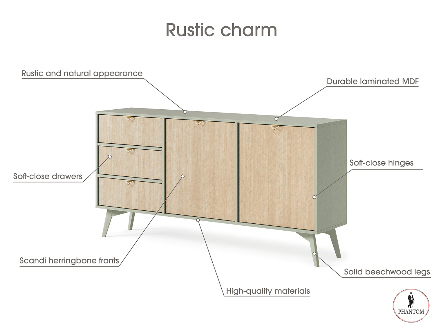 Forest Dresser - Chest of Drawers Sand Beige