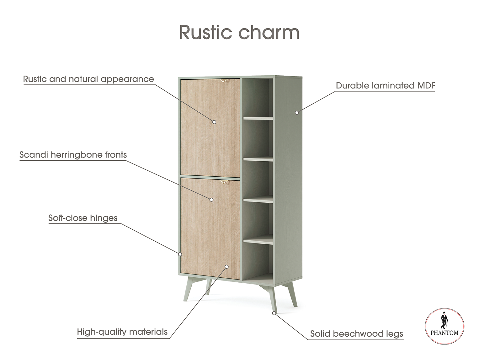 Forest Cabinet - Lagerschrank Eukalyptusgrün