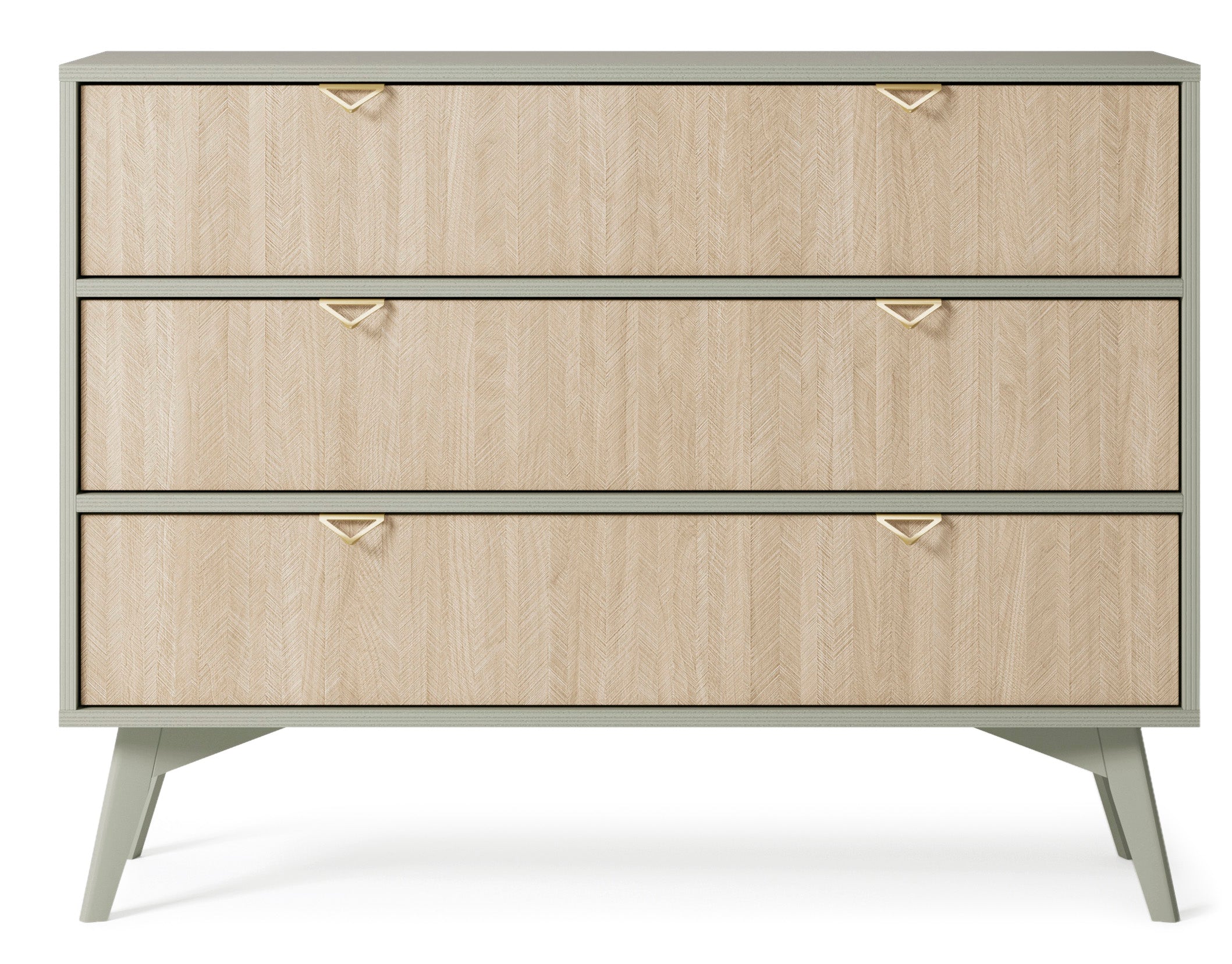 Forest Dresser - Chest of Drawers with Three Drawers Eucalyptus Green