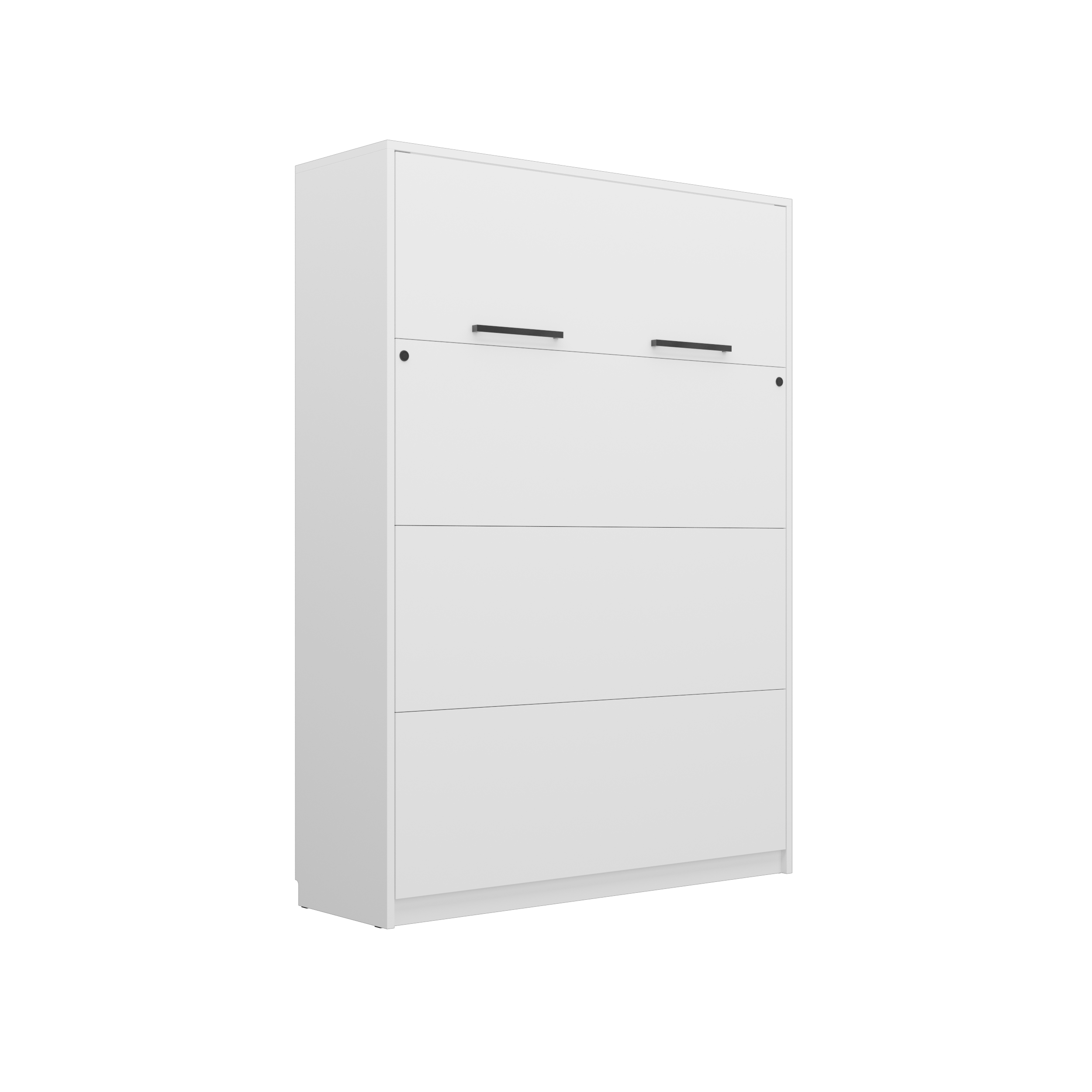 Anpassbares Genius Wandbett mit Sofagarnitur 160 x 200 cm, Weiß matt, LED-Beleuchtung