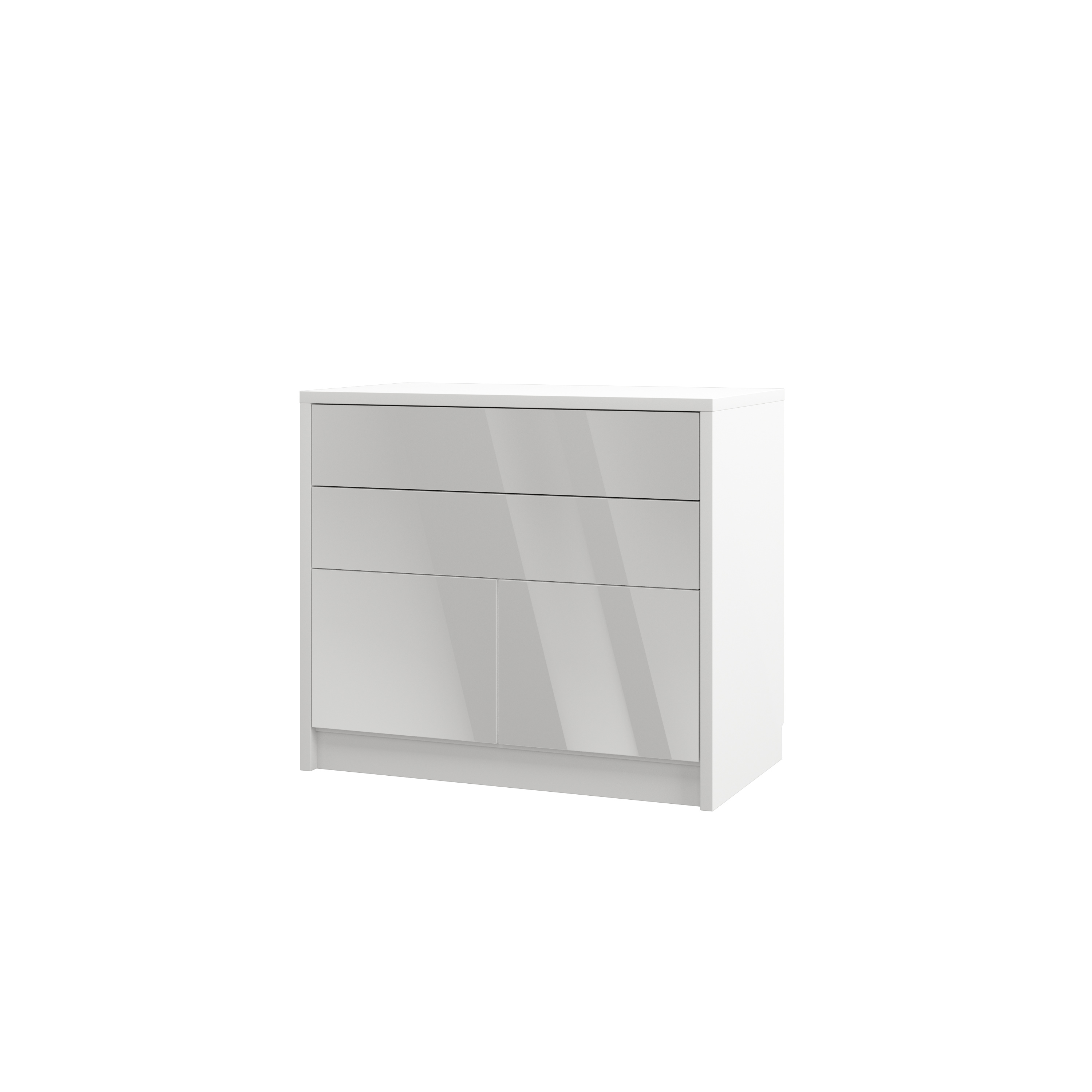 Anpassbares Genius Wandbett mit Sofagarnitur 160 x 200 cm, Weiß Hochglanz, LED-Beleuchtung