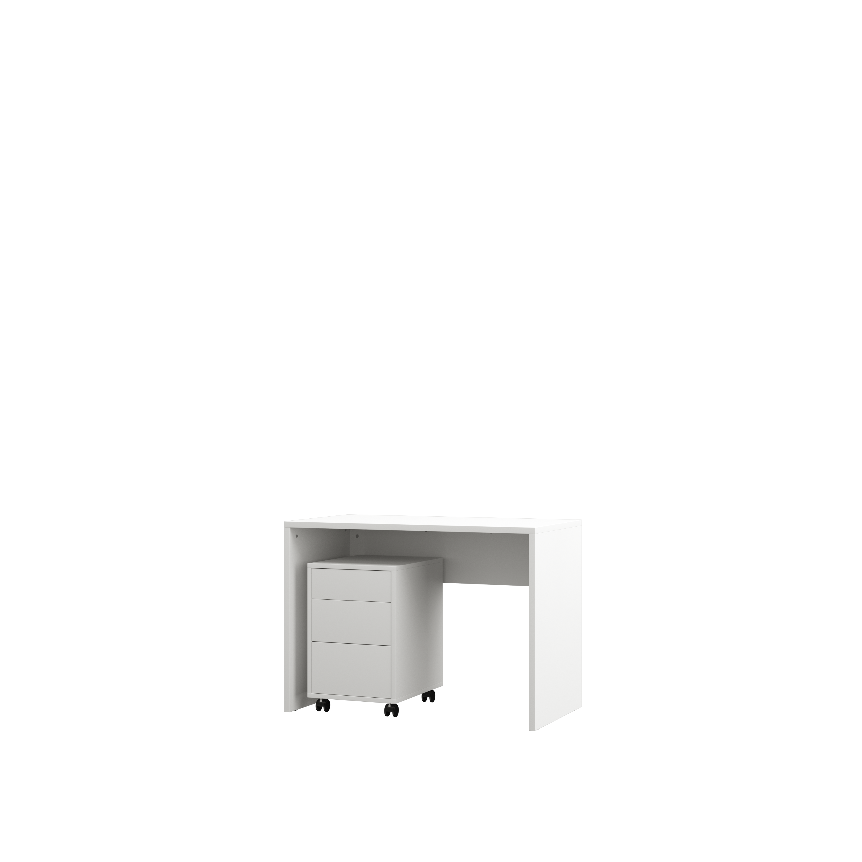 Anpassbares Genius Wandbett-Möbelset 160 x 200 cm, Weiß matt, LED-Beleuchtung