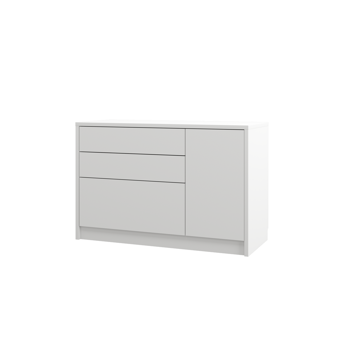 Customizable Genius COMFORT Murphy Bed Furniture Set 140 × 200 cm – White Matt