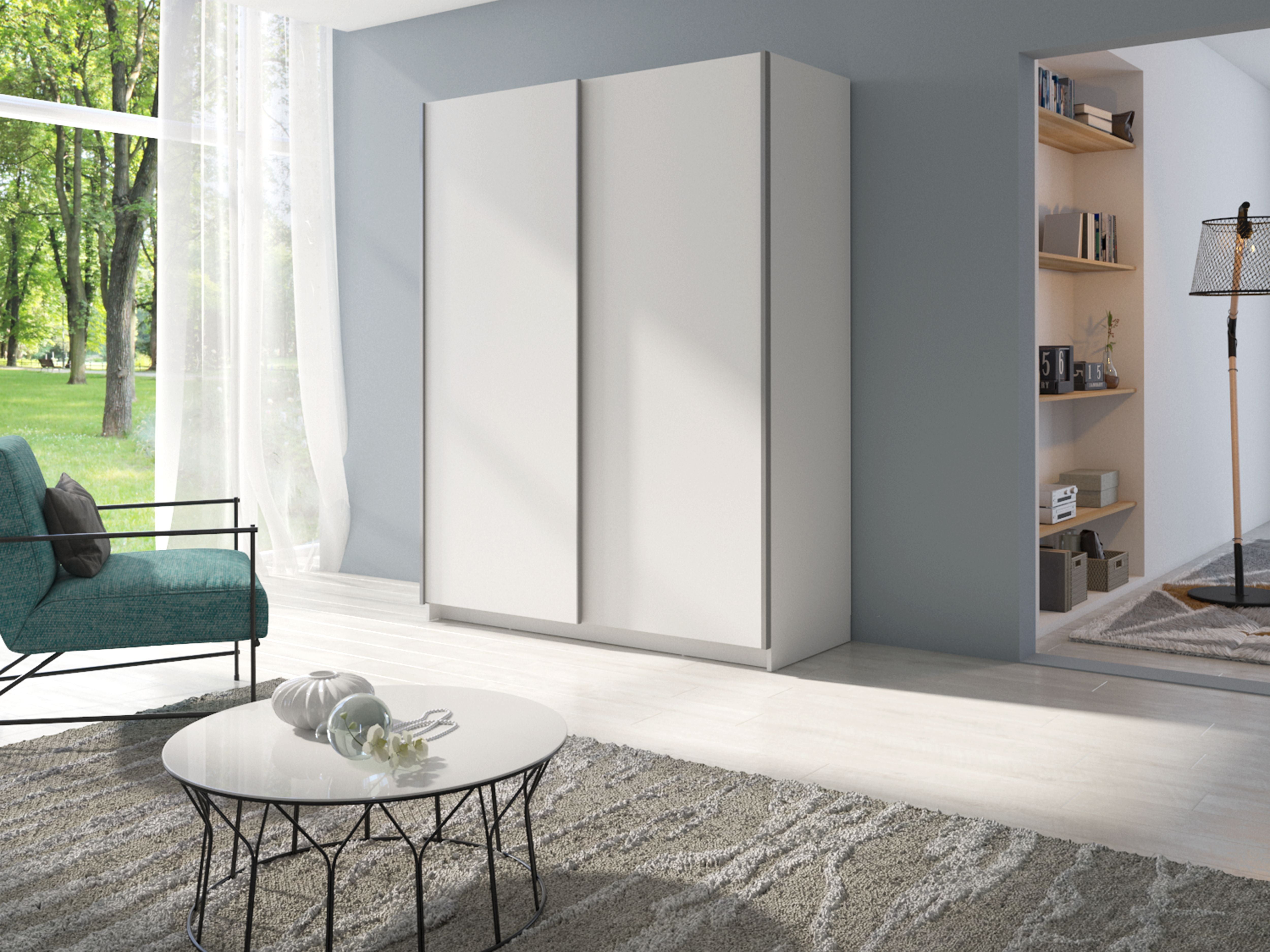 MO Gozo II 10 Sliding Wardrobe 150 cm – White