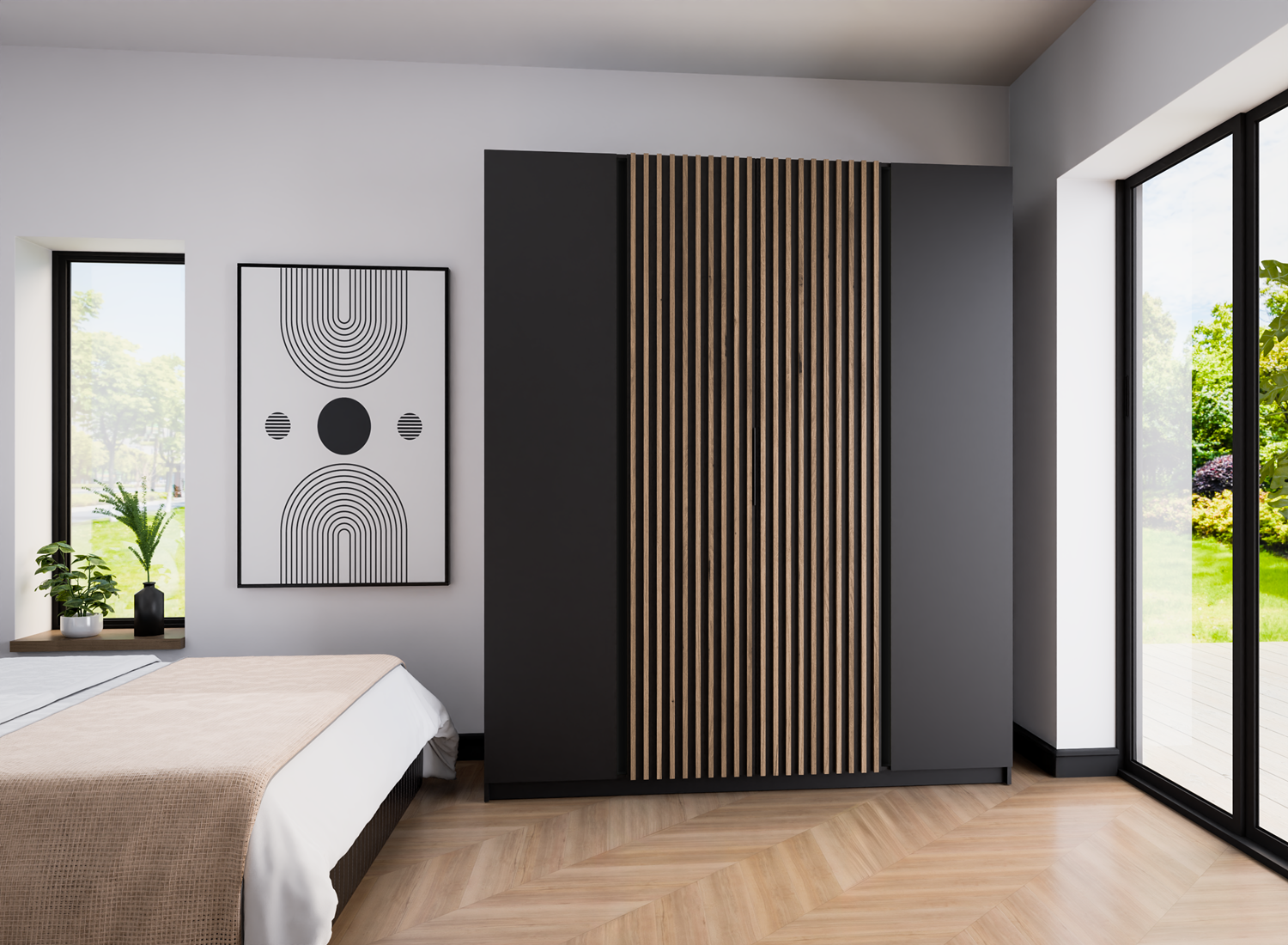 LE KAJA BL/BL-EV 2F 2LAM Wardrobe